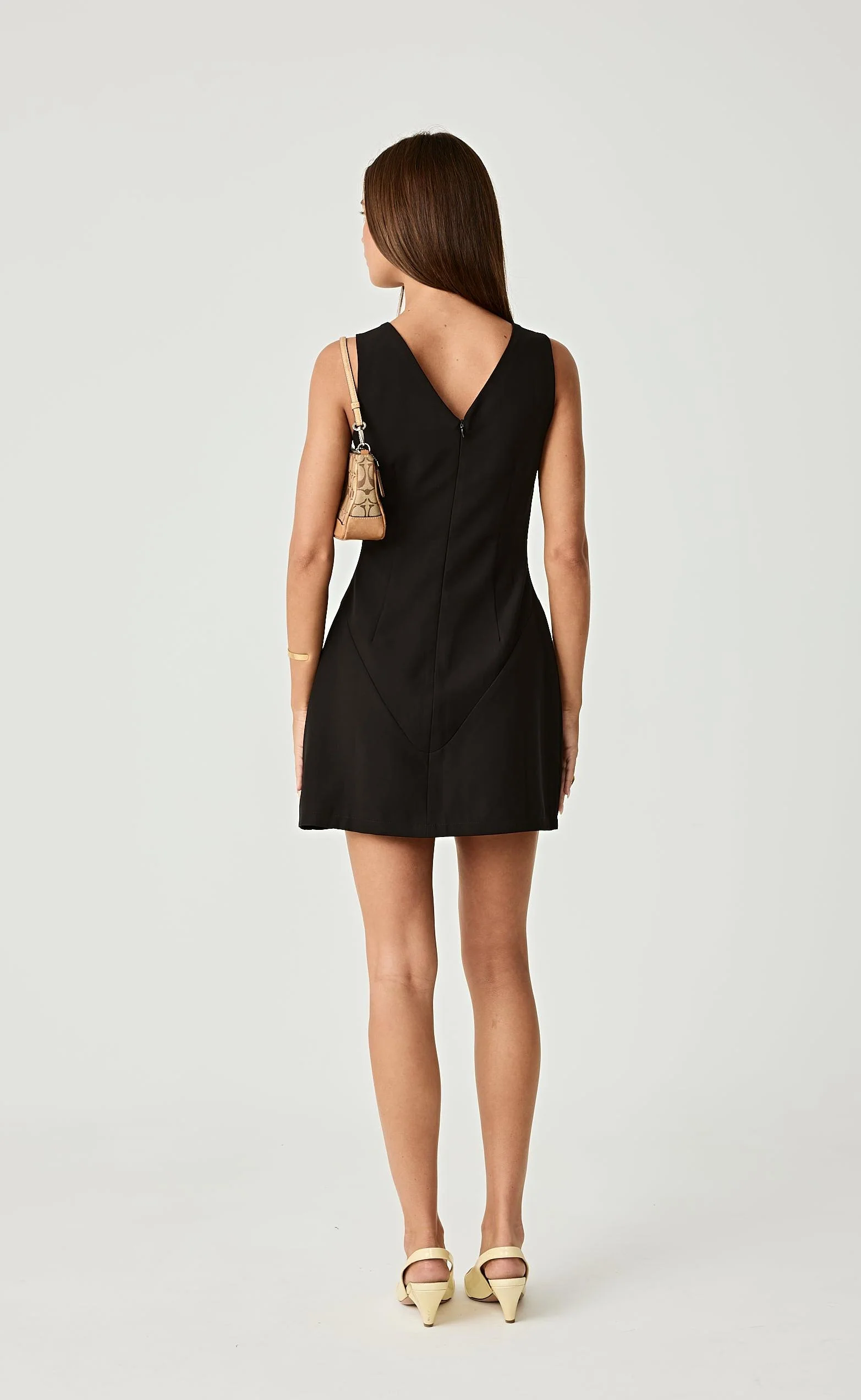 Cairo Mini Dress (Black) - Image 5