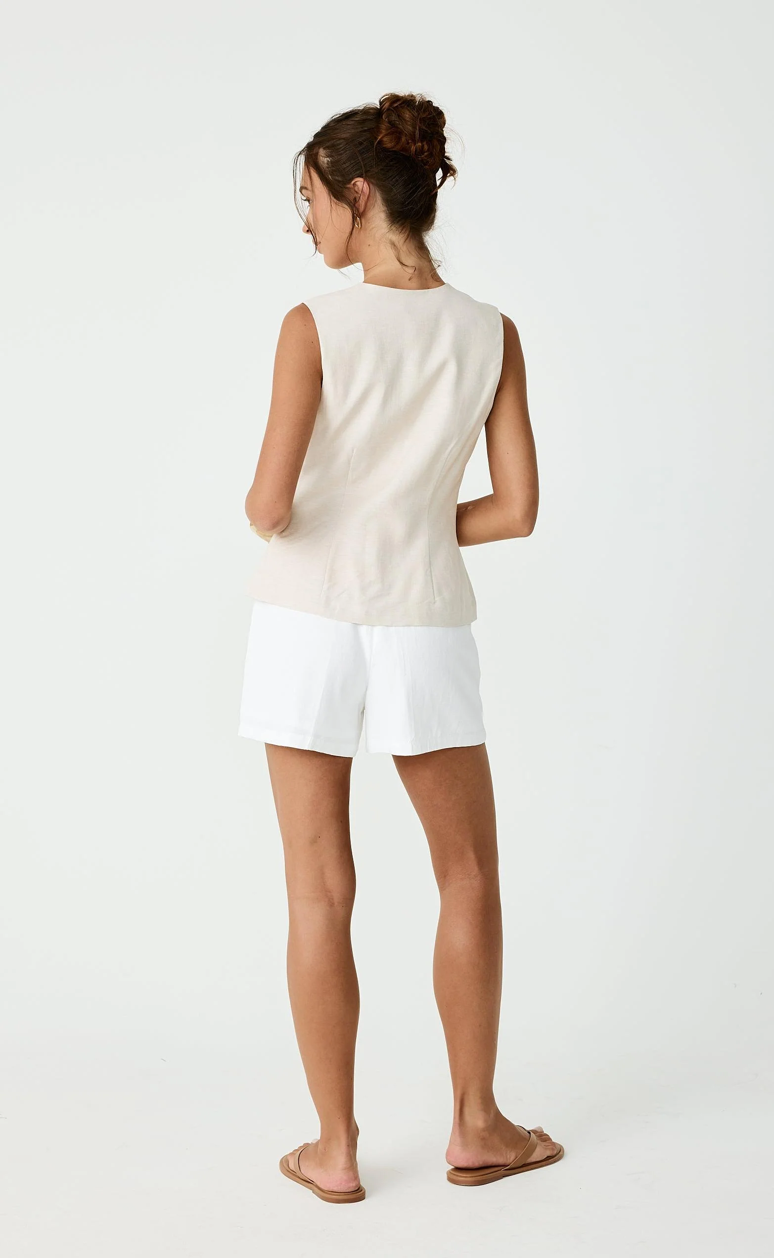 Caisey Linen Top (Iced Coffee) - Image 4