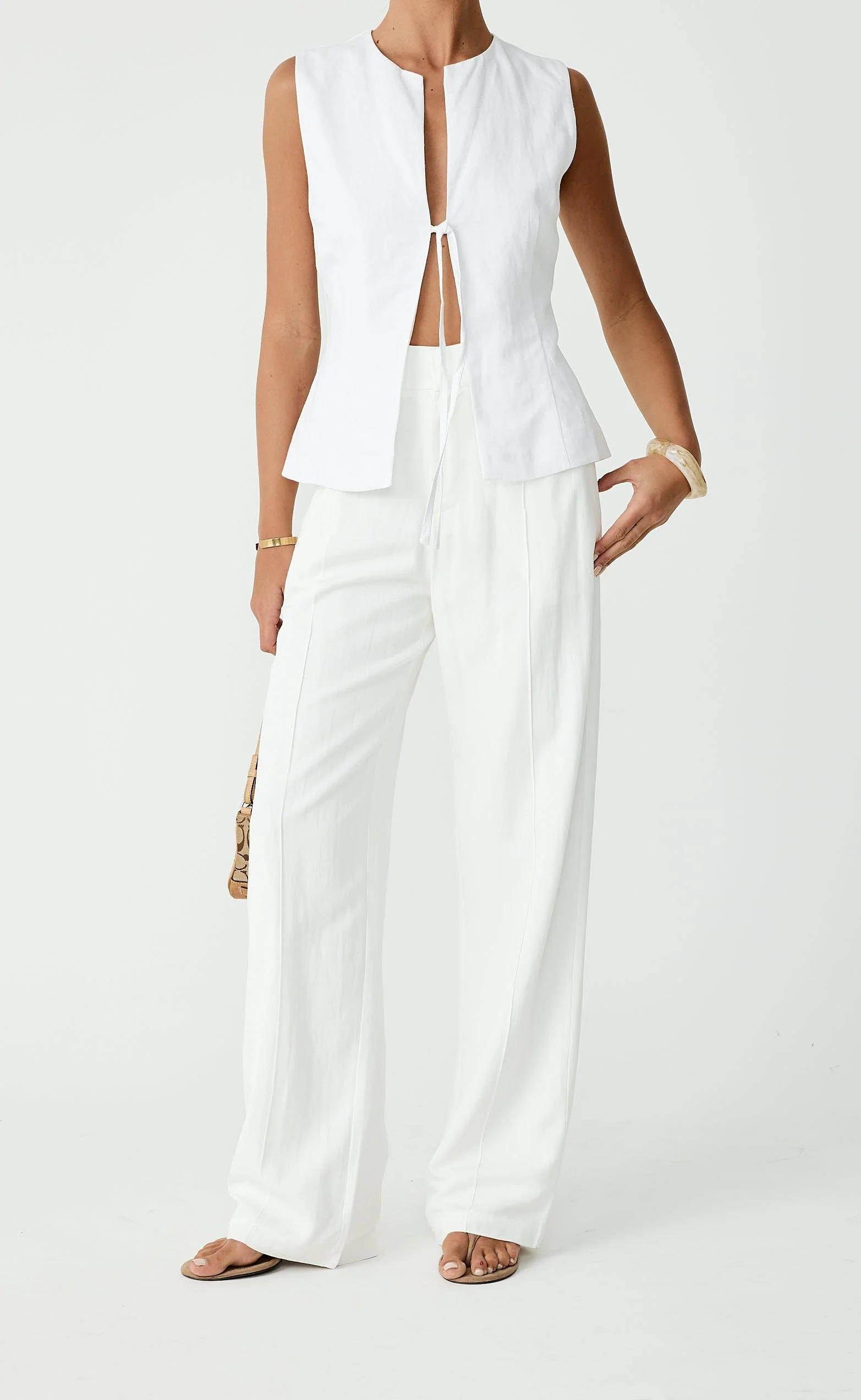 Caisey Linen Top (White) - Image 5