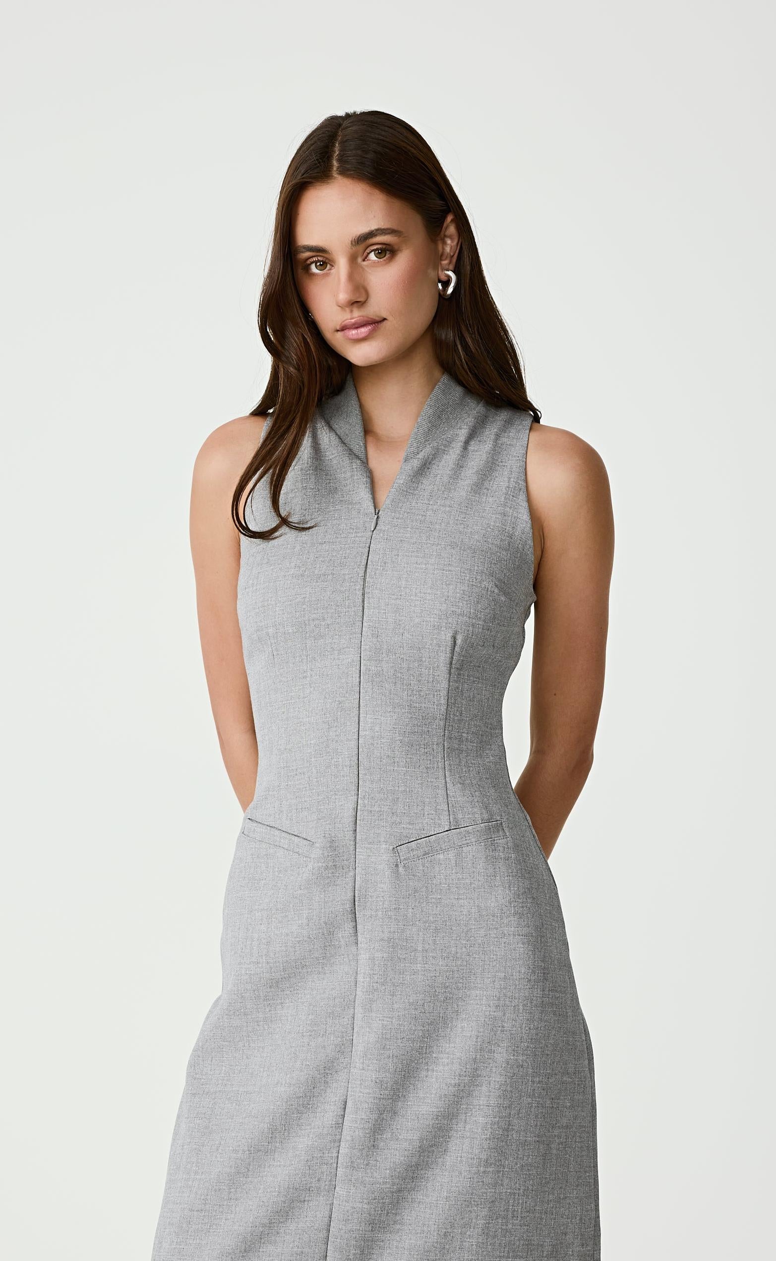 Callum Maxi Dress (Grey) - Image 3