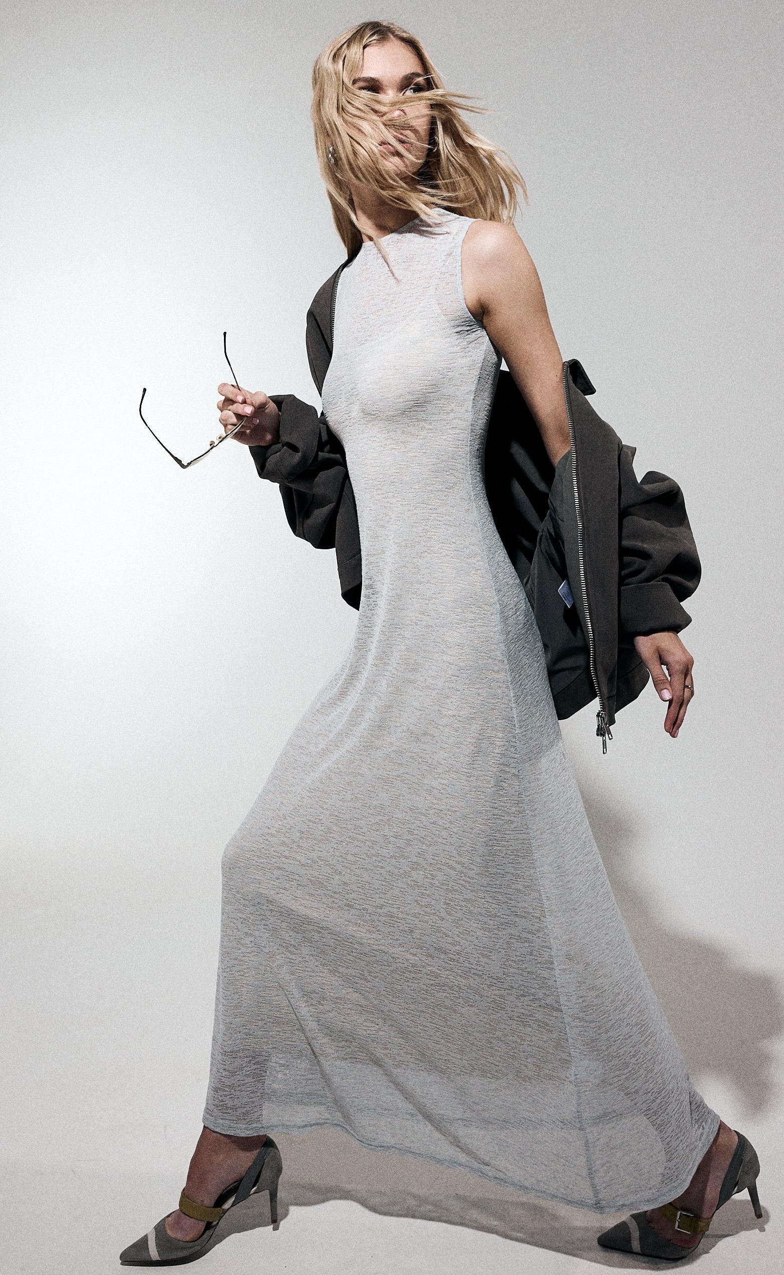 Camdyn Maxi Dress (Stone Blue) - Image 4