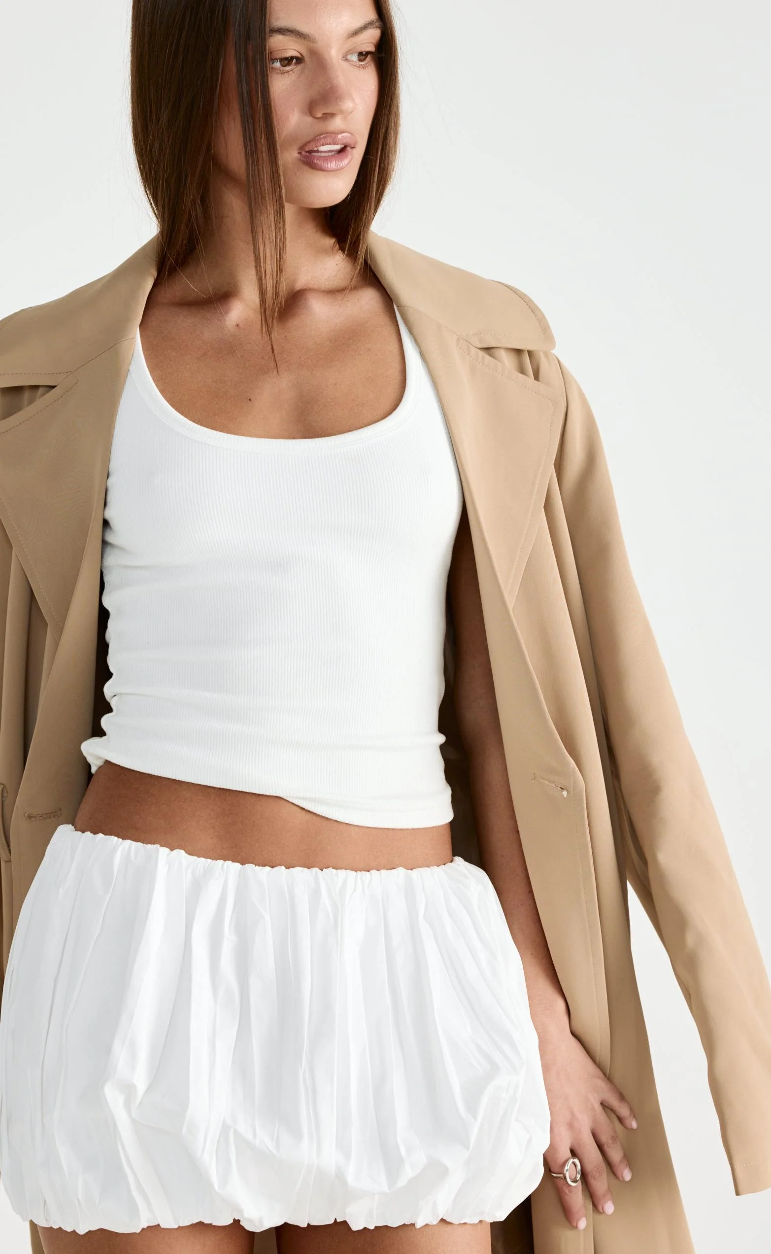 Carousel Micro Skirt (Off White) - Image 4