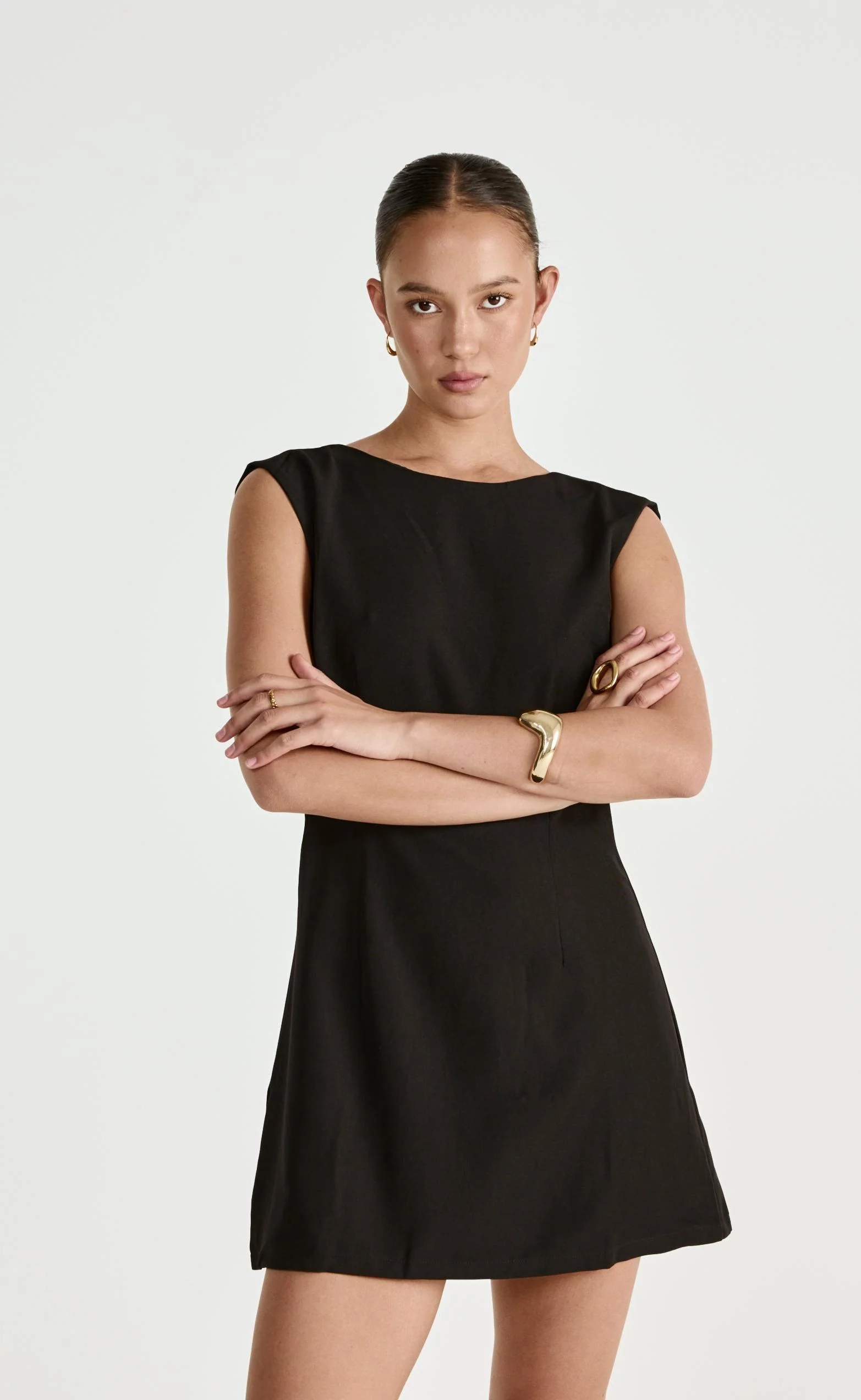 Cedric Mini Dress (Black) - Image 3
