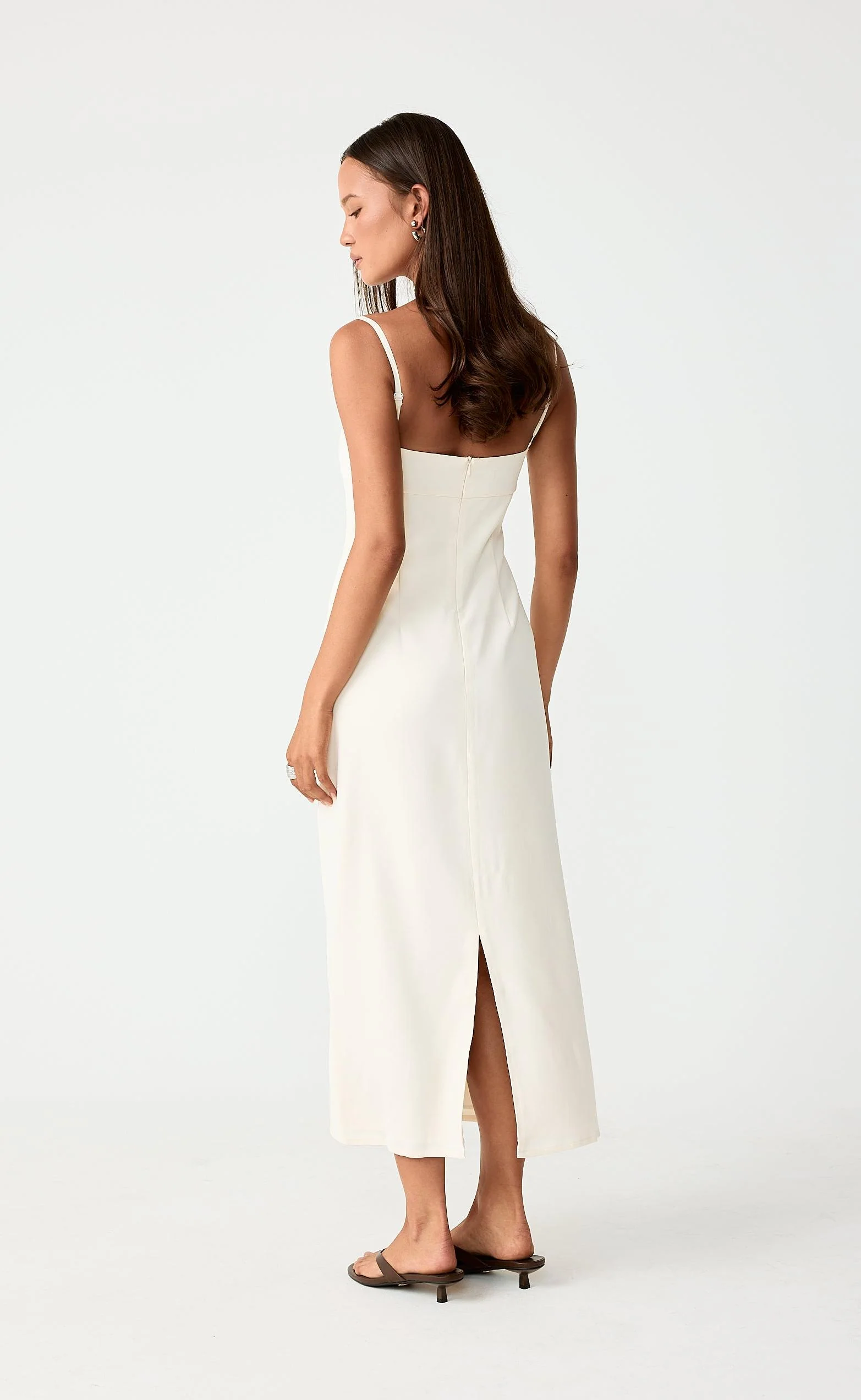 Charmed Midi Dress (Cream) - Image 2