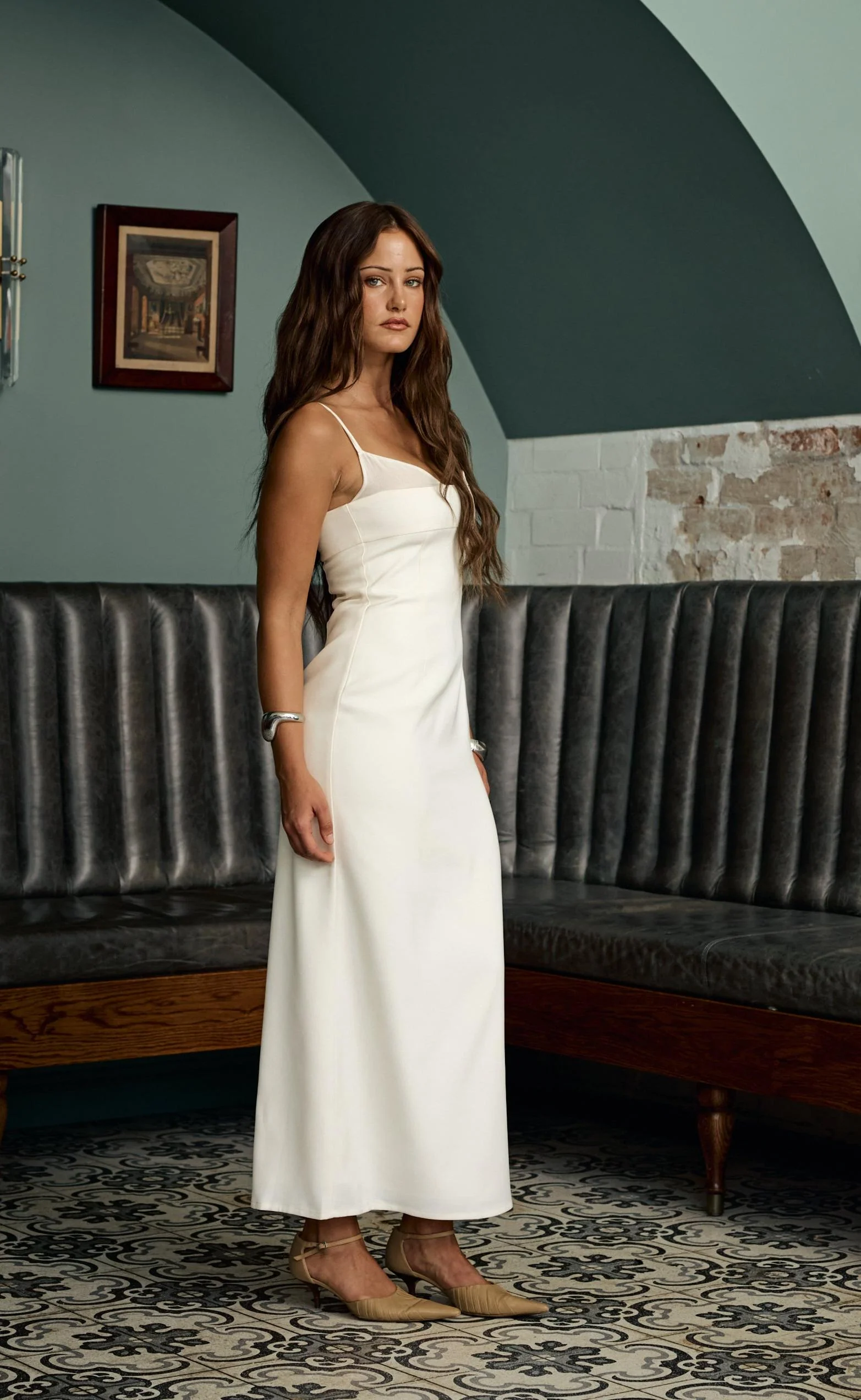 Charmed Midi Dress (Cream) - Image 4