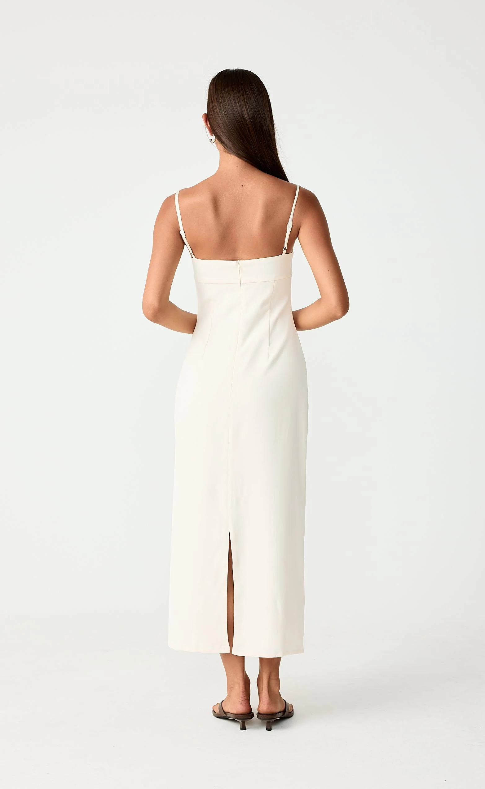 Charmed Midi Dress (Cream) - Image 8