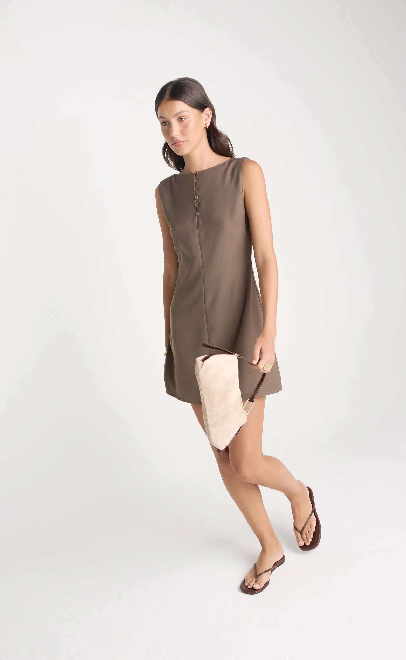 Chiti Mini Dress (Light Chocolate) - Image 8