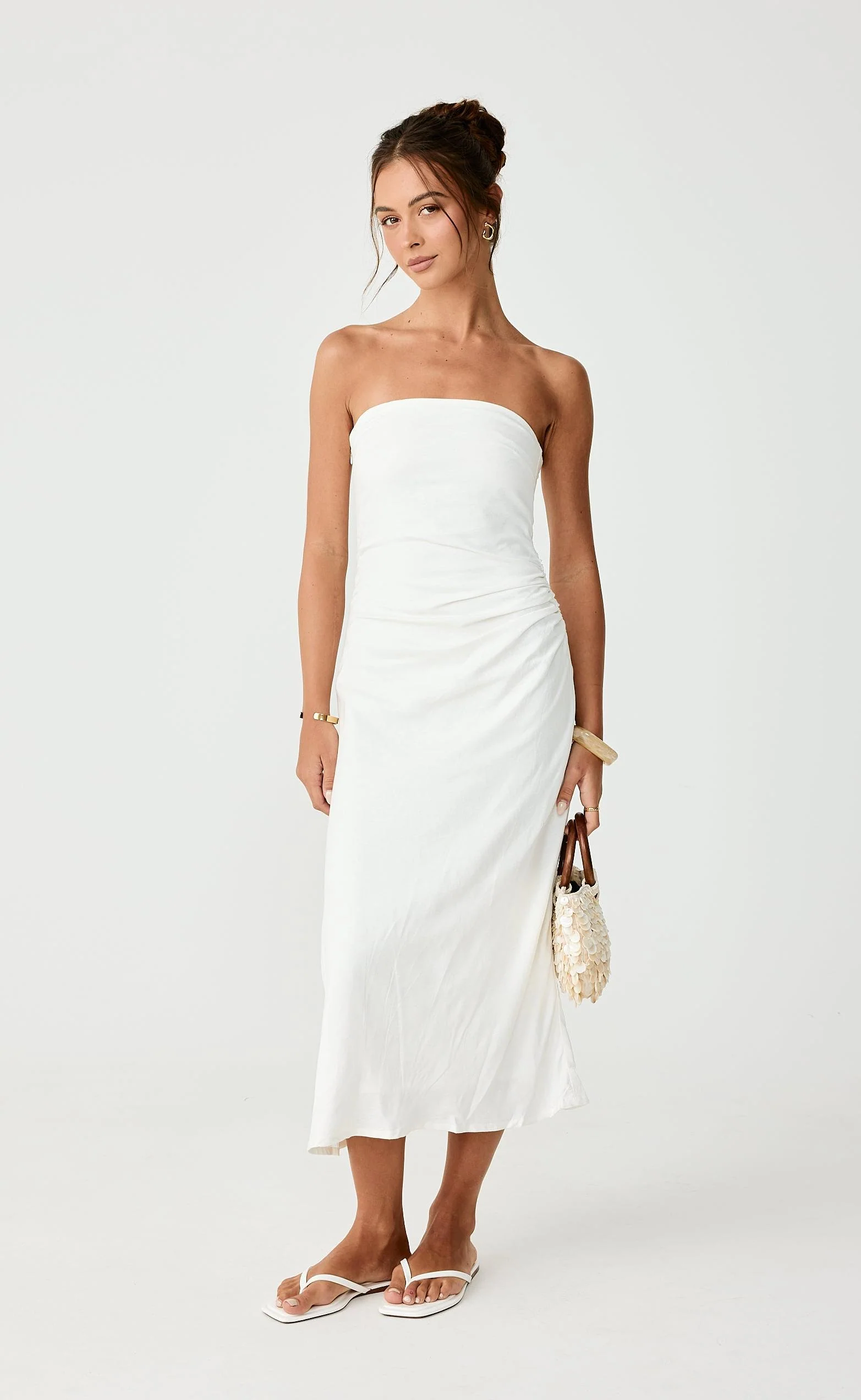 Coastal Midi Dress (Off White) - Image 4
