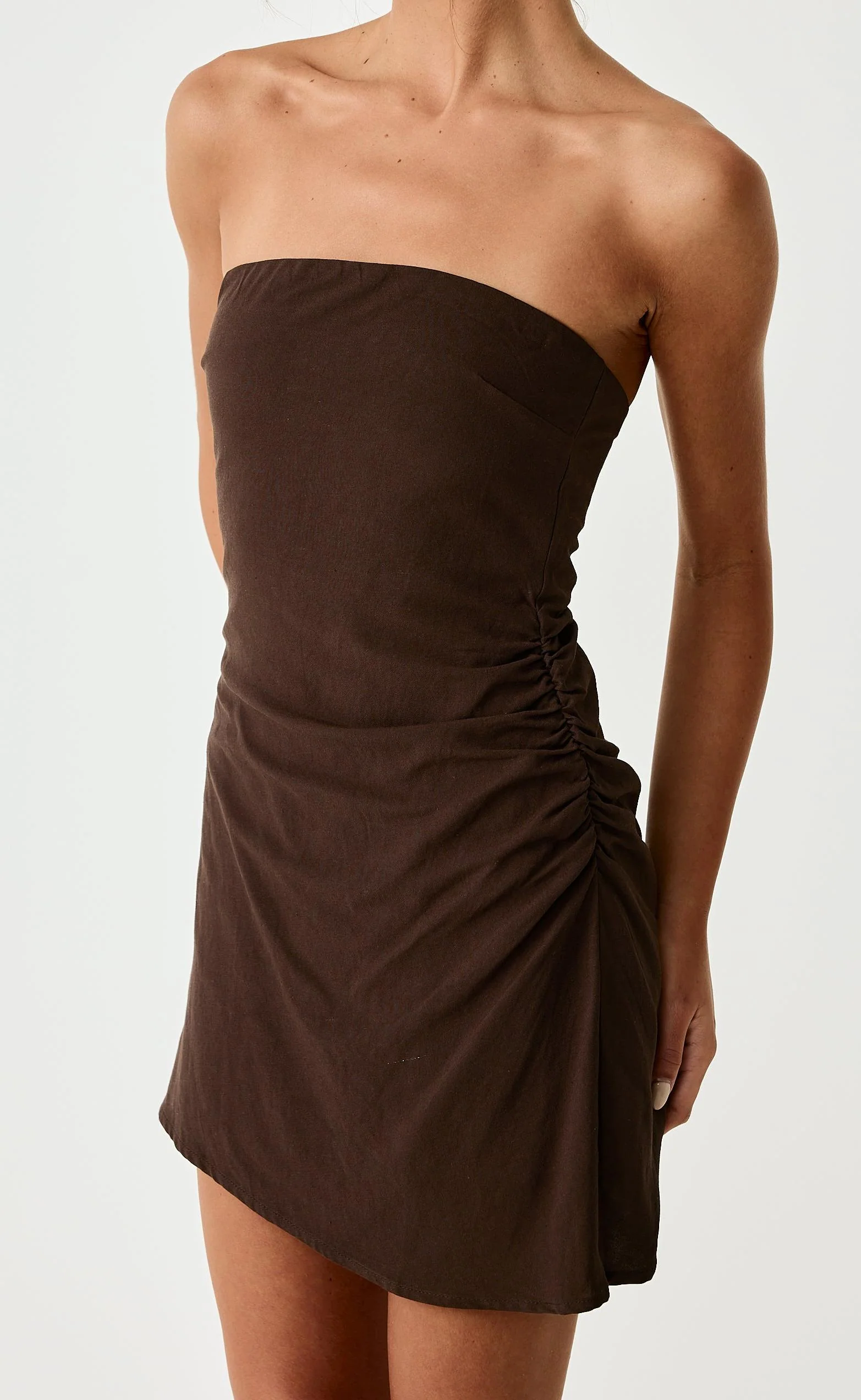Coastal Mini Dress (Chocolate) - Image 2