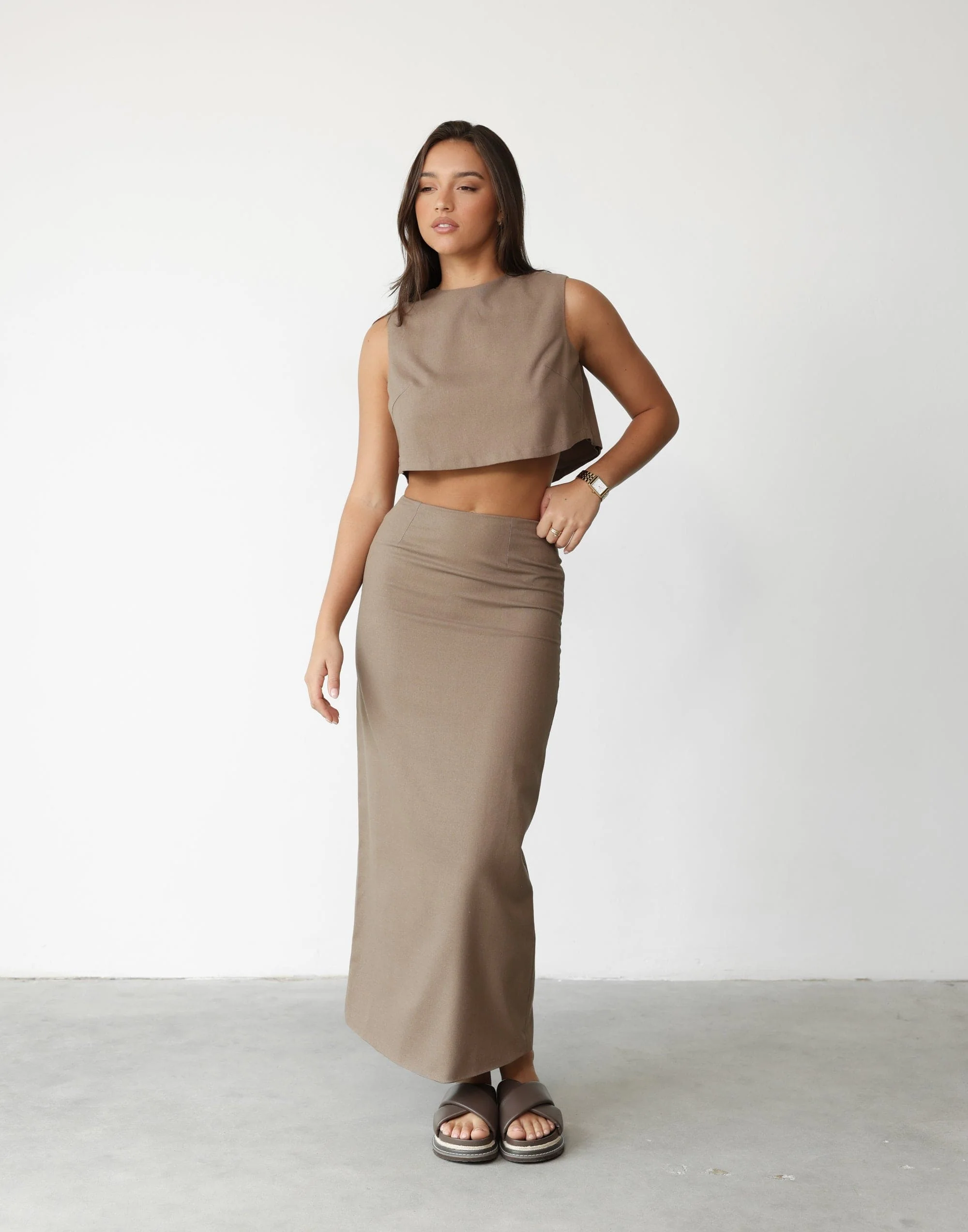 Como Linen Top (Mocha) - Image 3