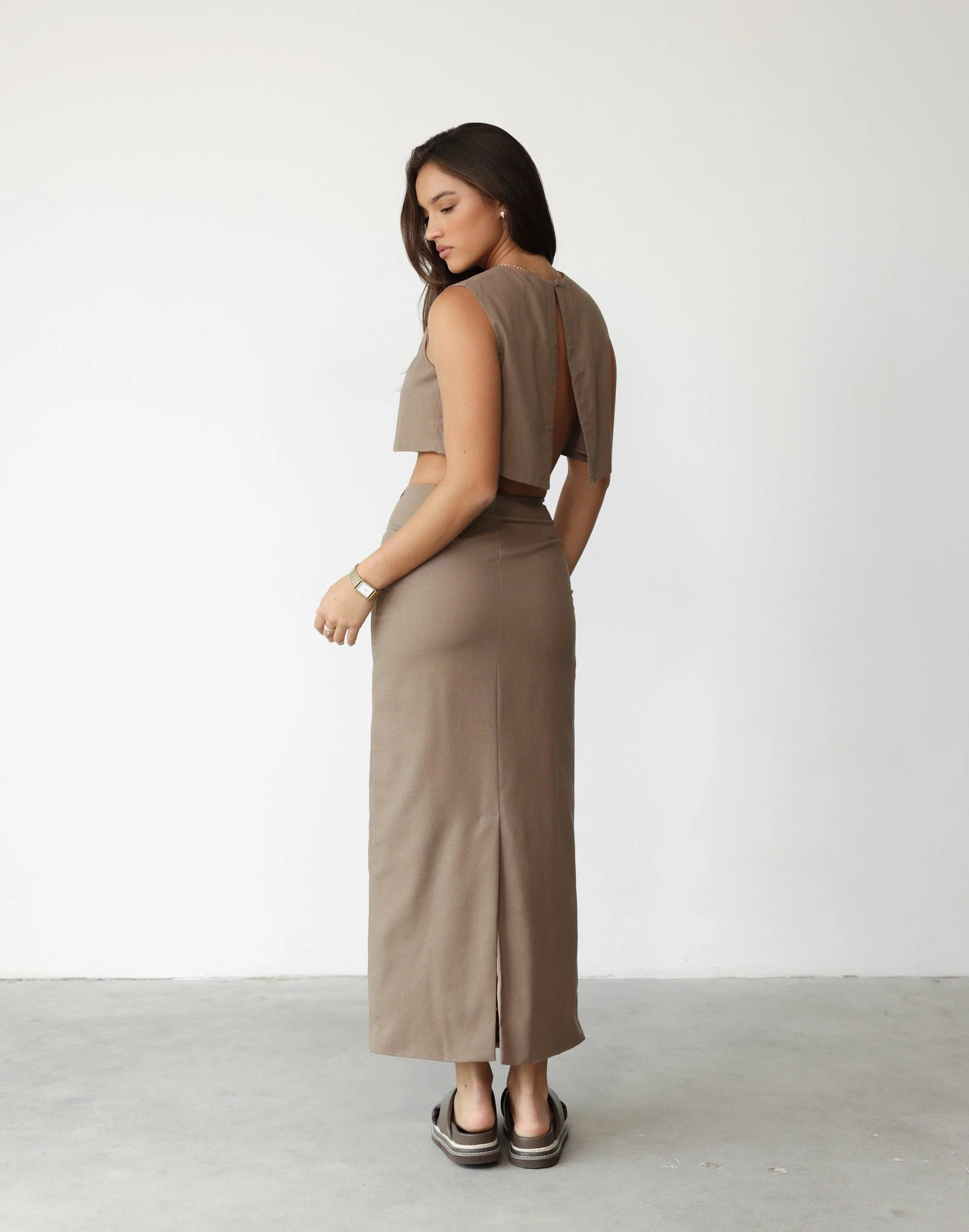 Como Linen Top (Mocha) - Image 4