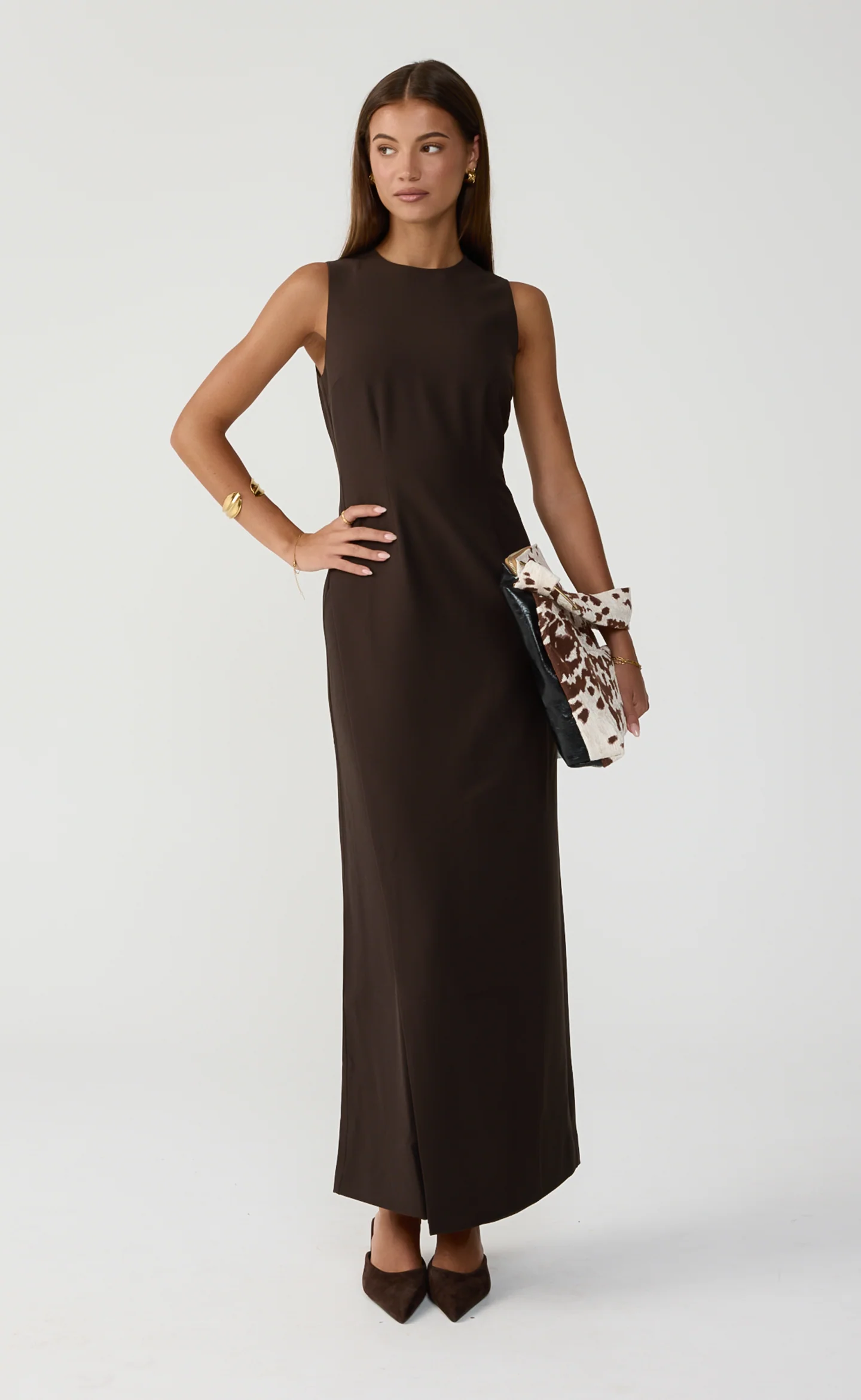 Connor Maxi Dress (Chocolate) - Image 6