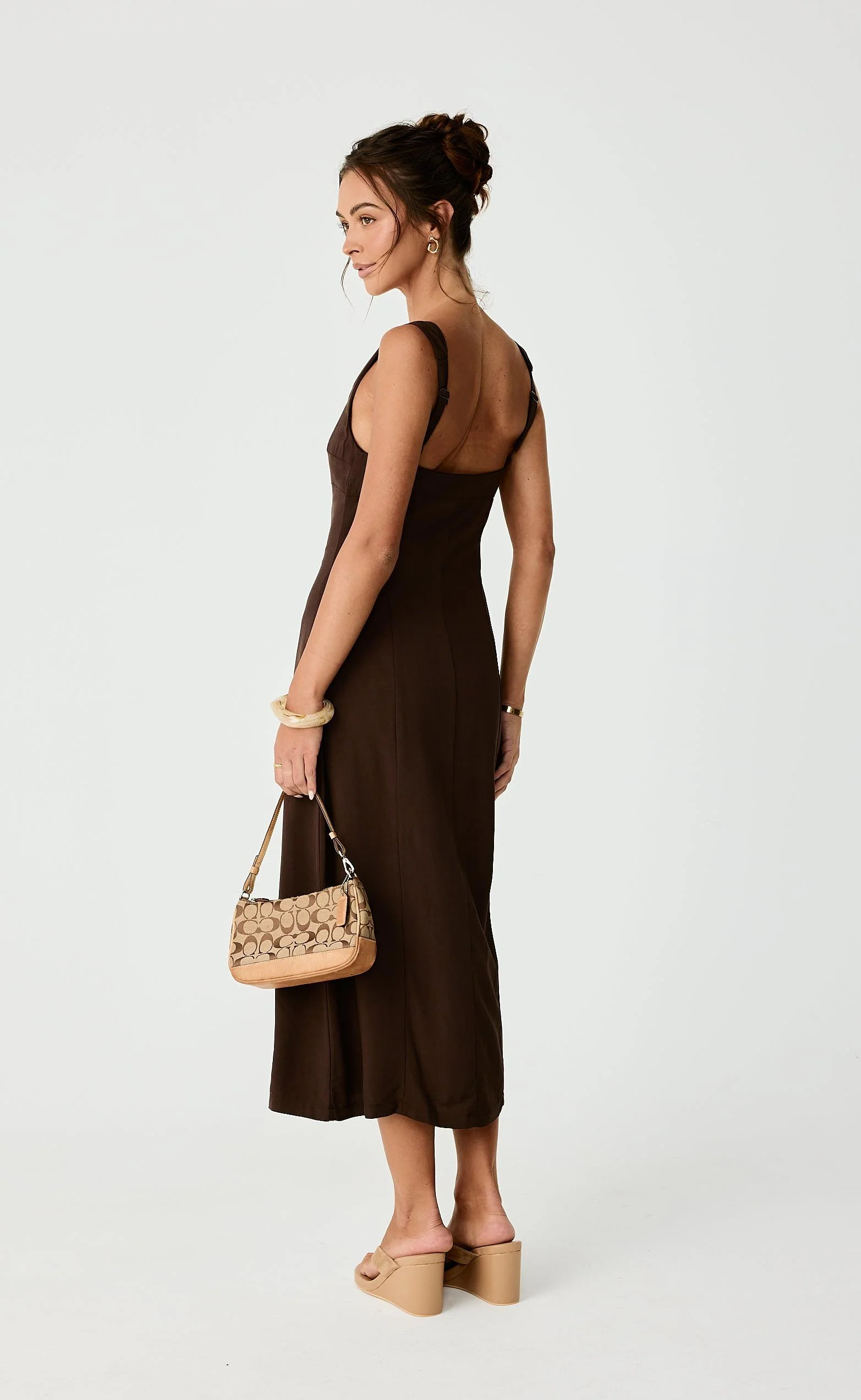 Conway Midi Dress (Chocolate) - Image 2