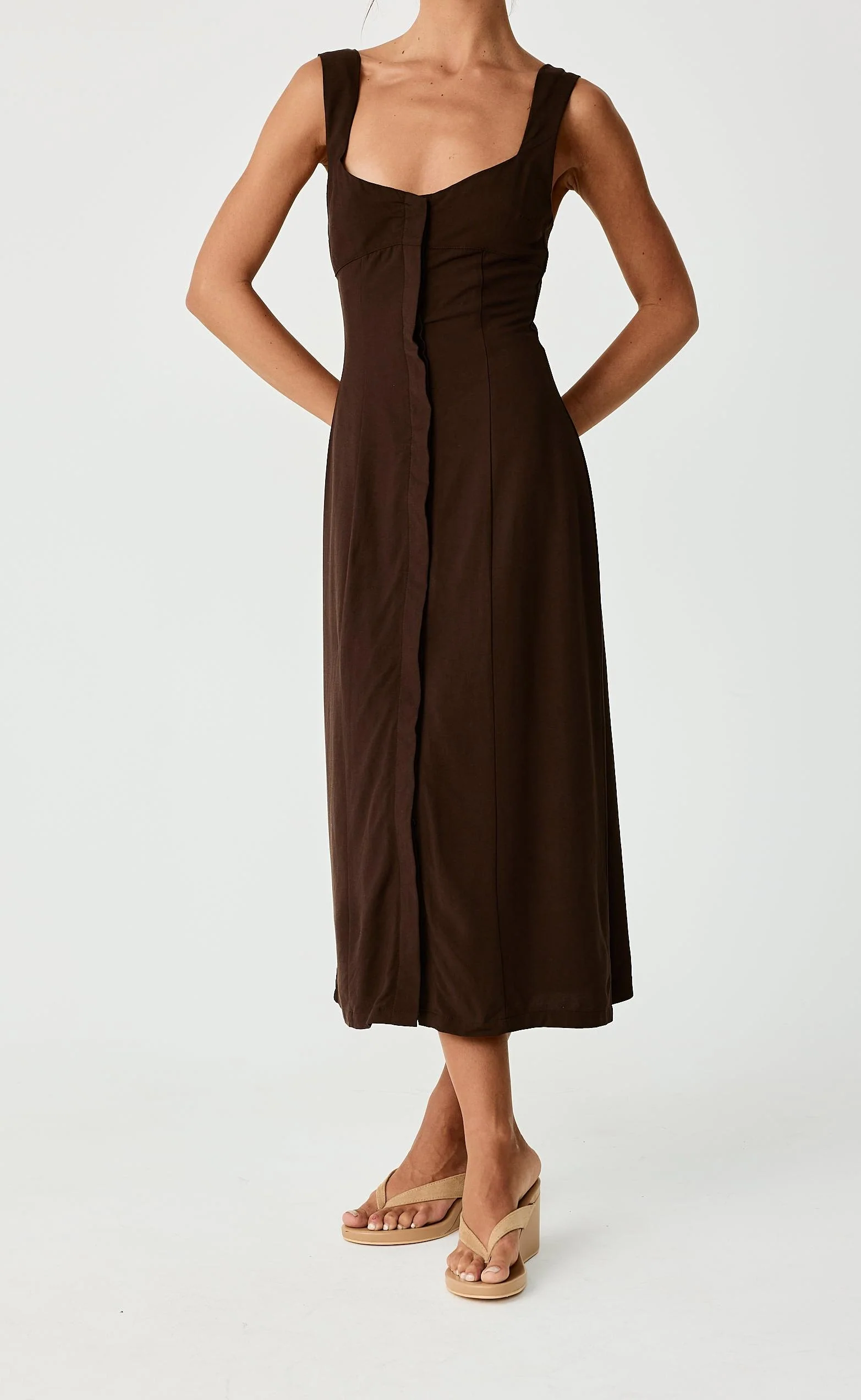 Conway Midi Dress (Chocolate) - Image 3