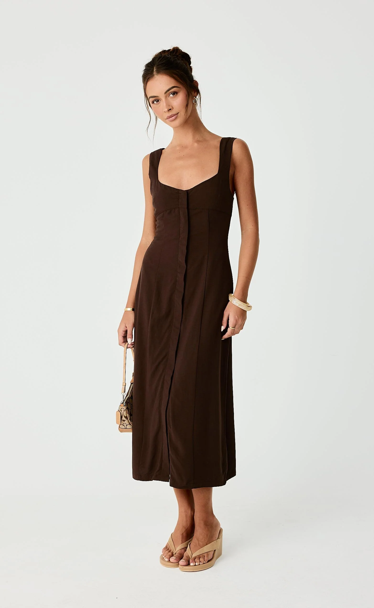 Conway Midi Dress (Chocolate) - Image 4