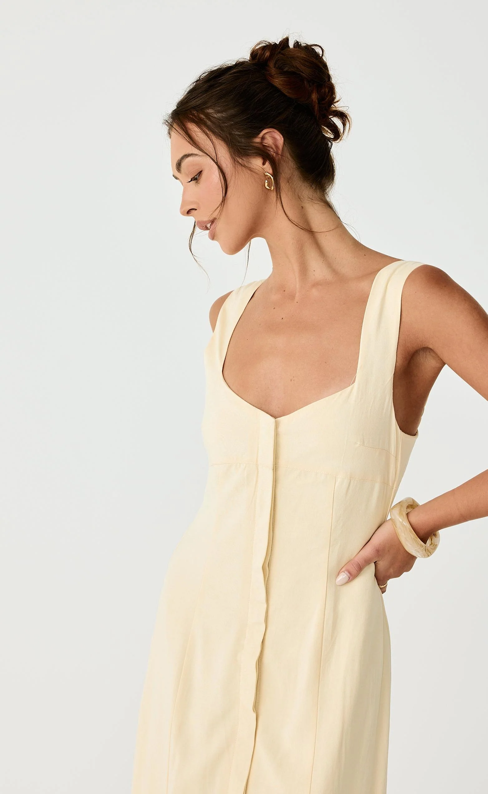 Conway Midi Dress (Lemon) - Image 3