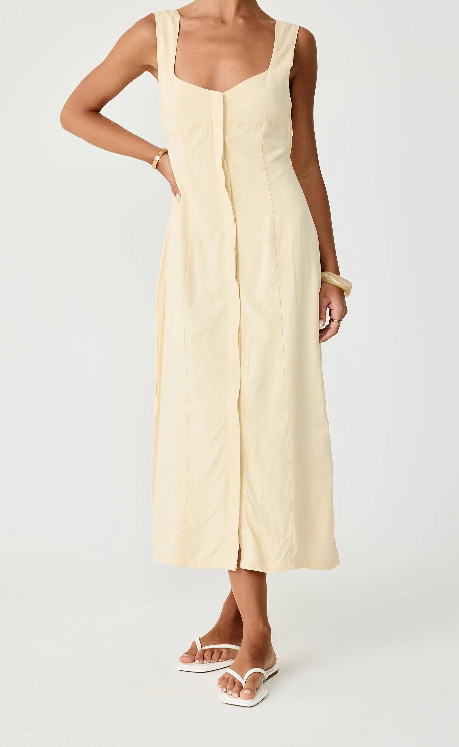 Conway Midi Dress (Lemon) - Image 6