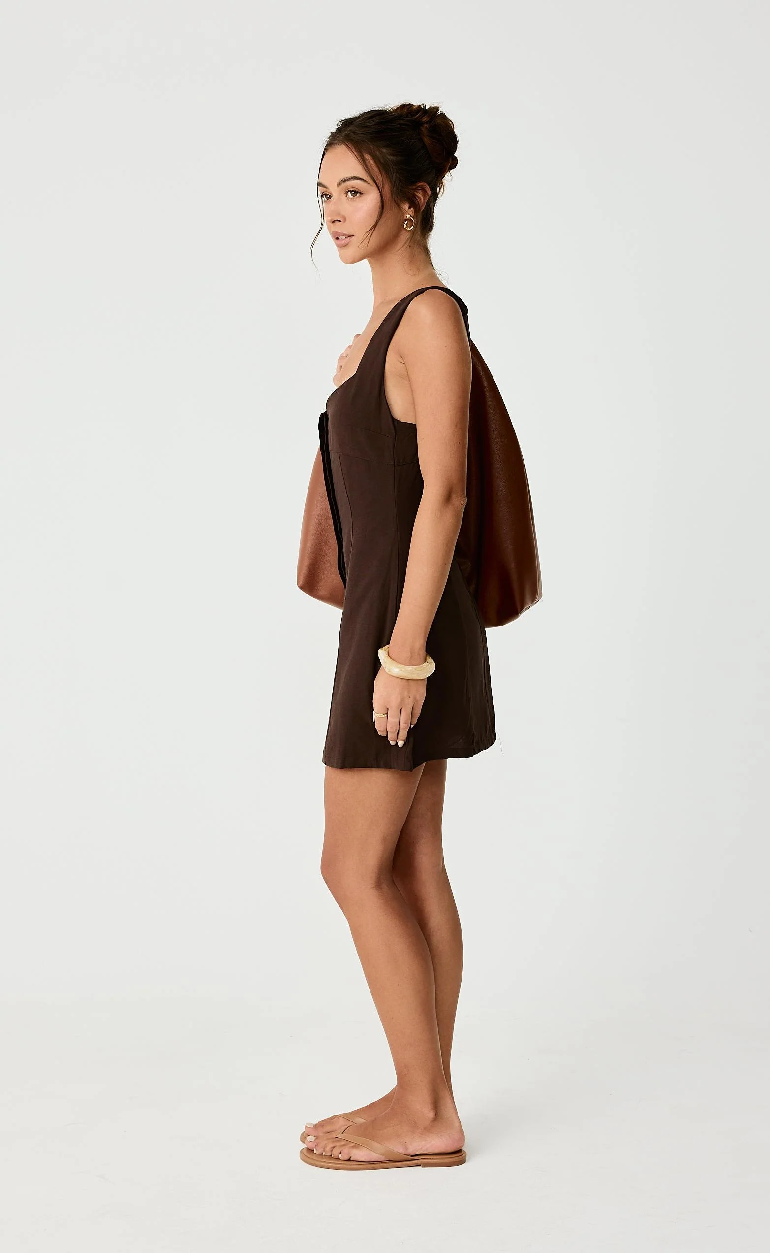 Conway Mini Dress (Chocolate) - Image 5