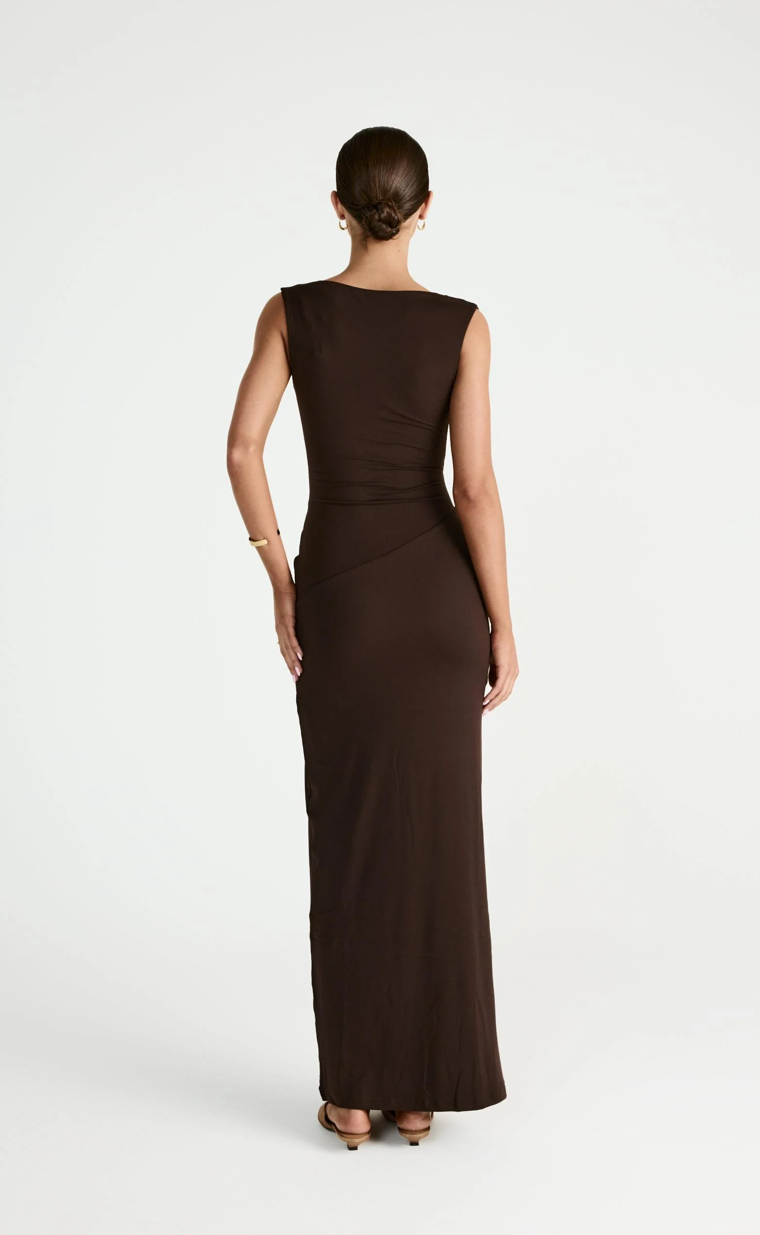 Cory Maxi Dress (Chocolate) - Image 2