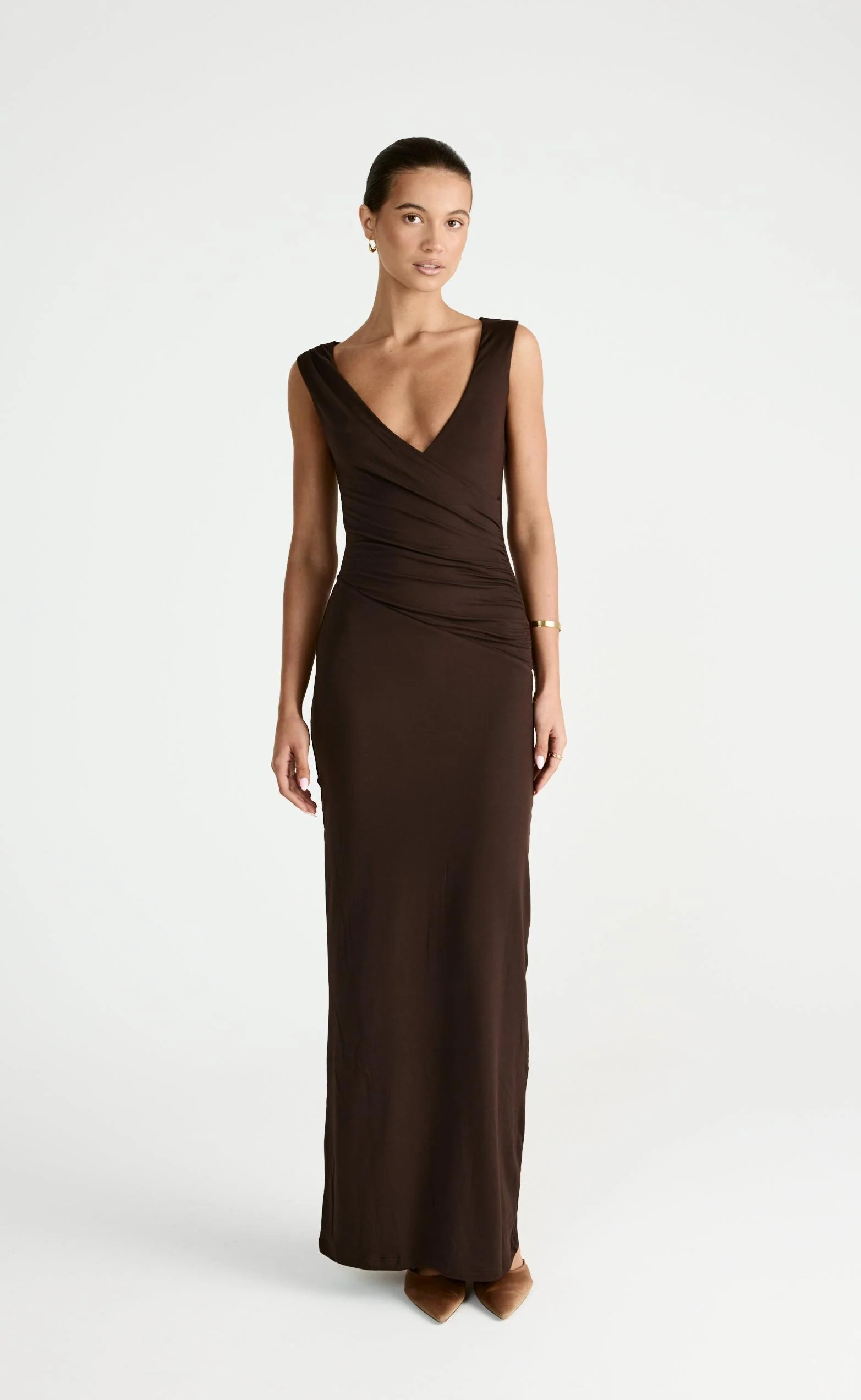 Cory Maxi Dress (Chocolate) - Image 3