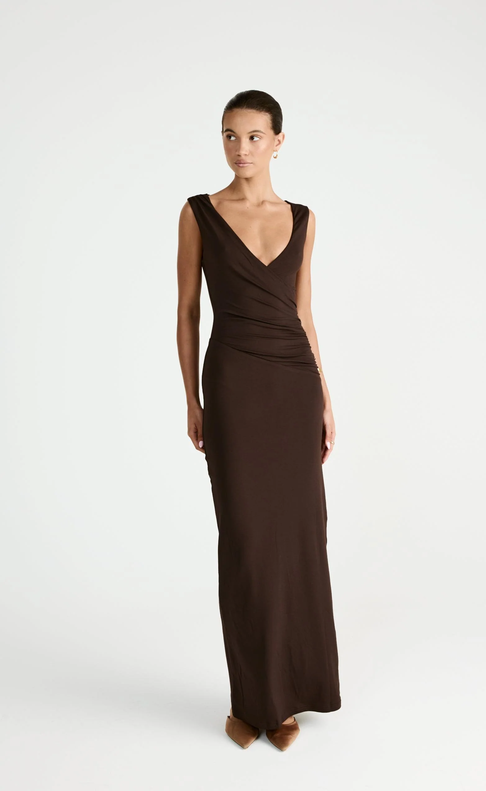 Cory Maxi Dress (Chocolate) - Image 5
