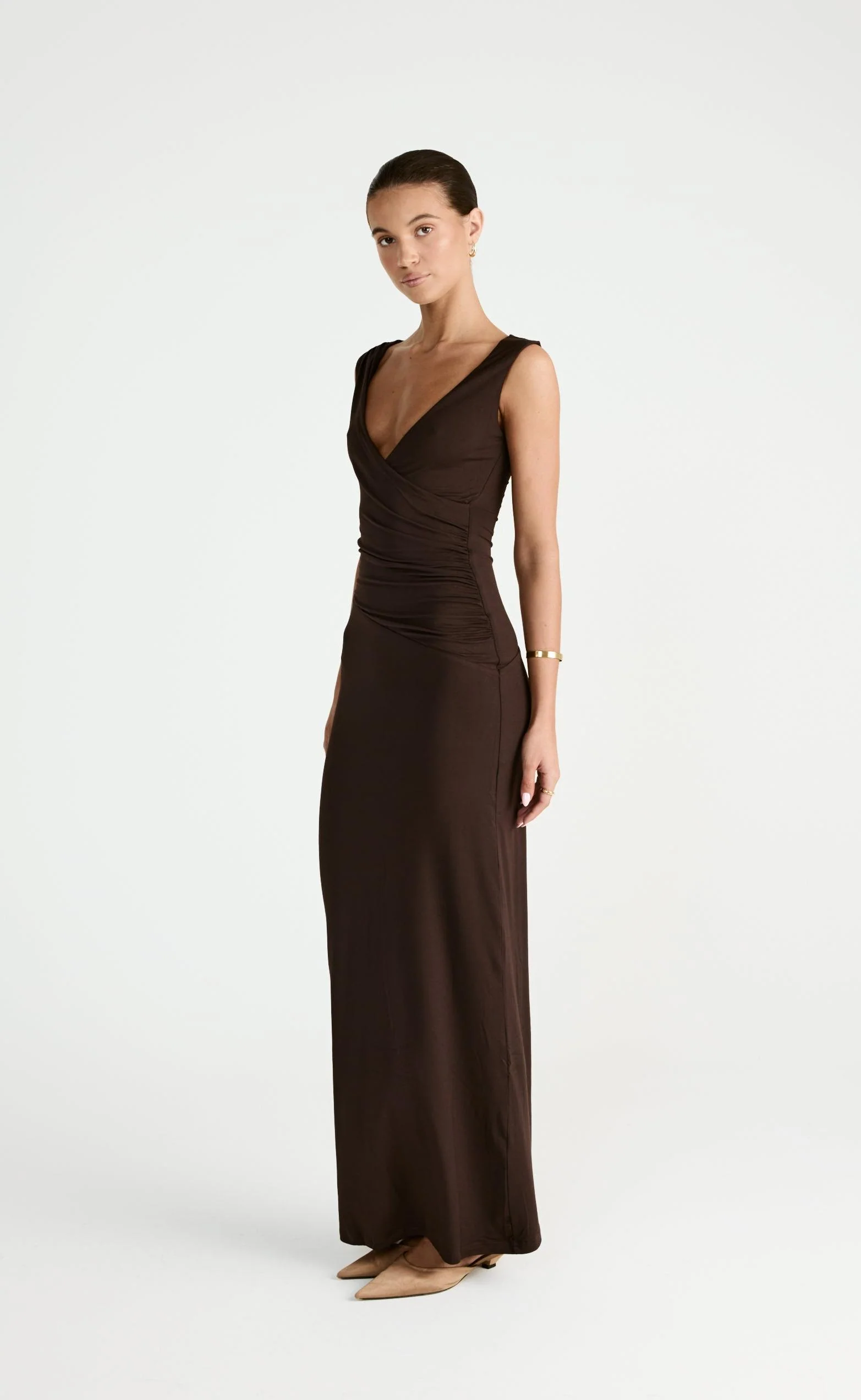 Cory Maxi Dress (Chocolate) - Image 8