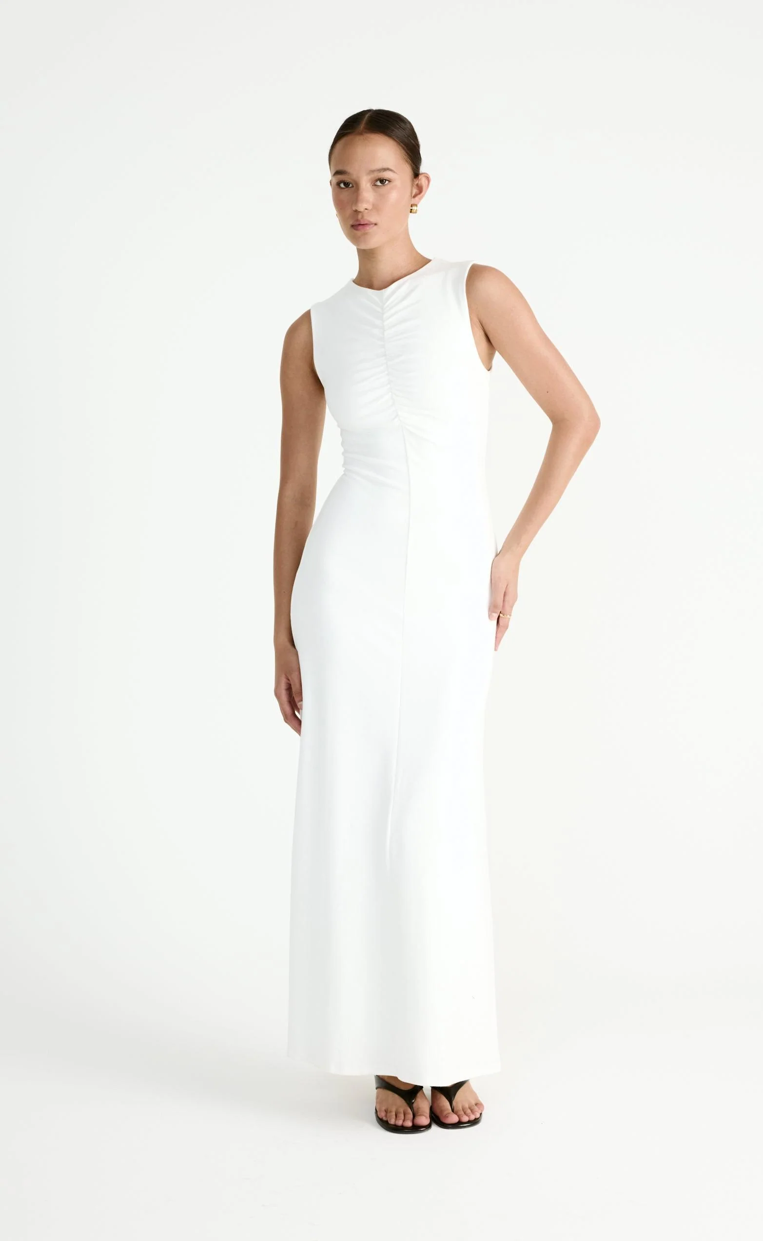 Cosmia Maxi Dress (Off White) - Image 4