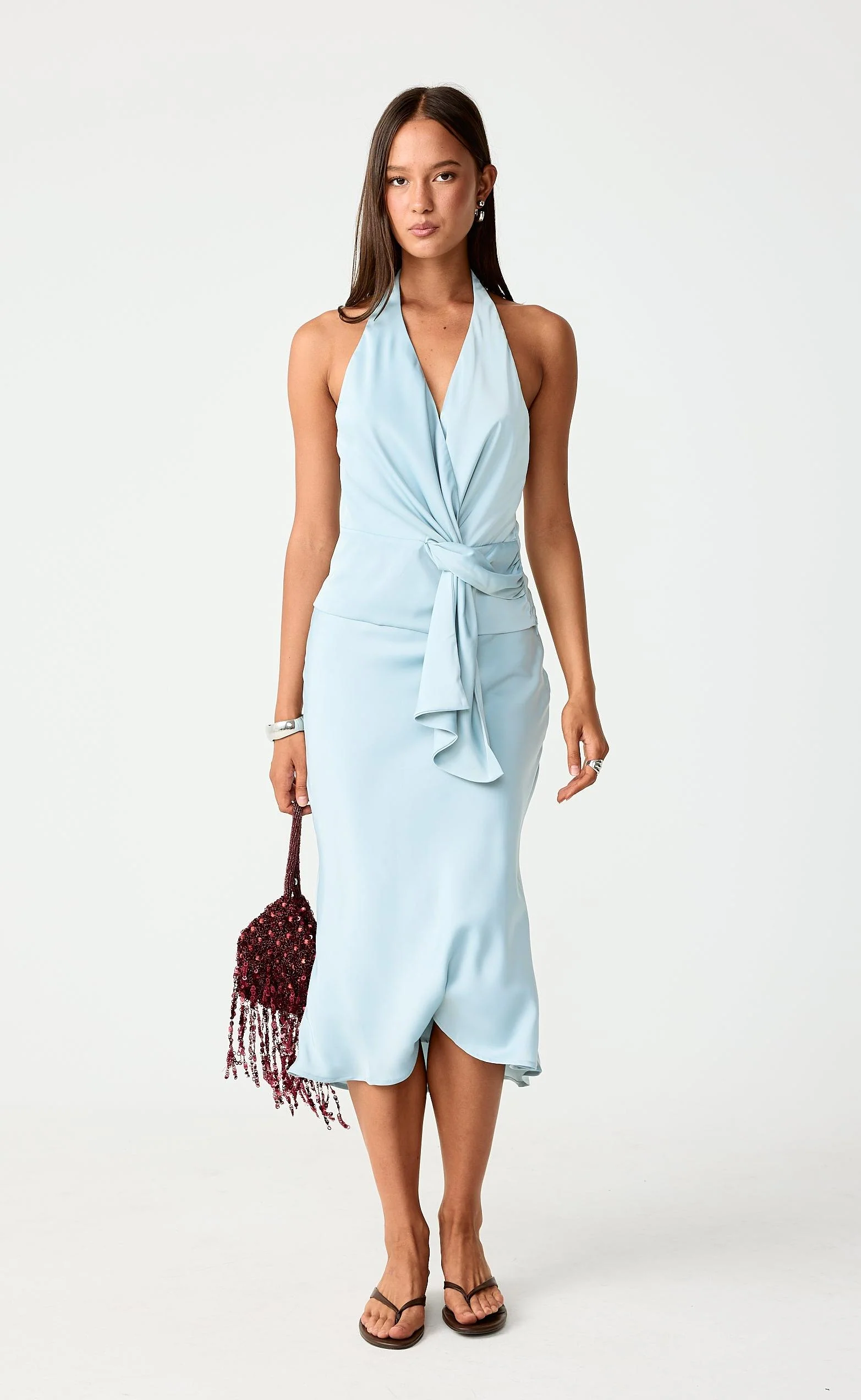 Dakari Midi Skirt (Pale Blue) - Image 3
