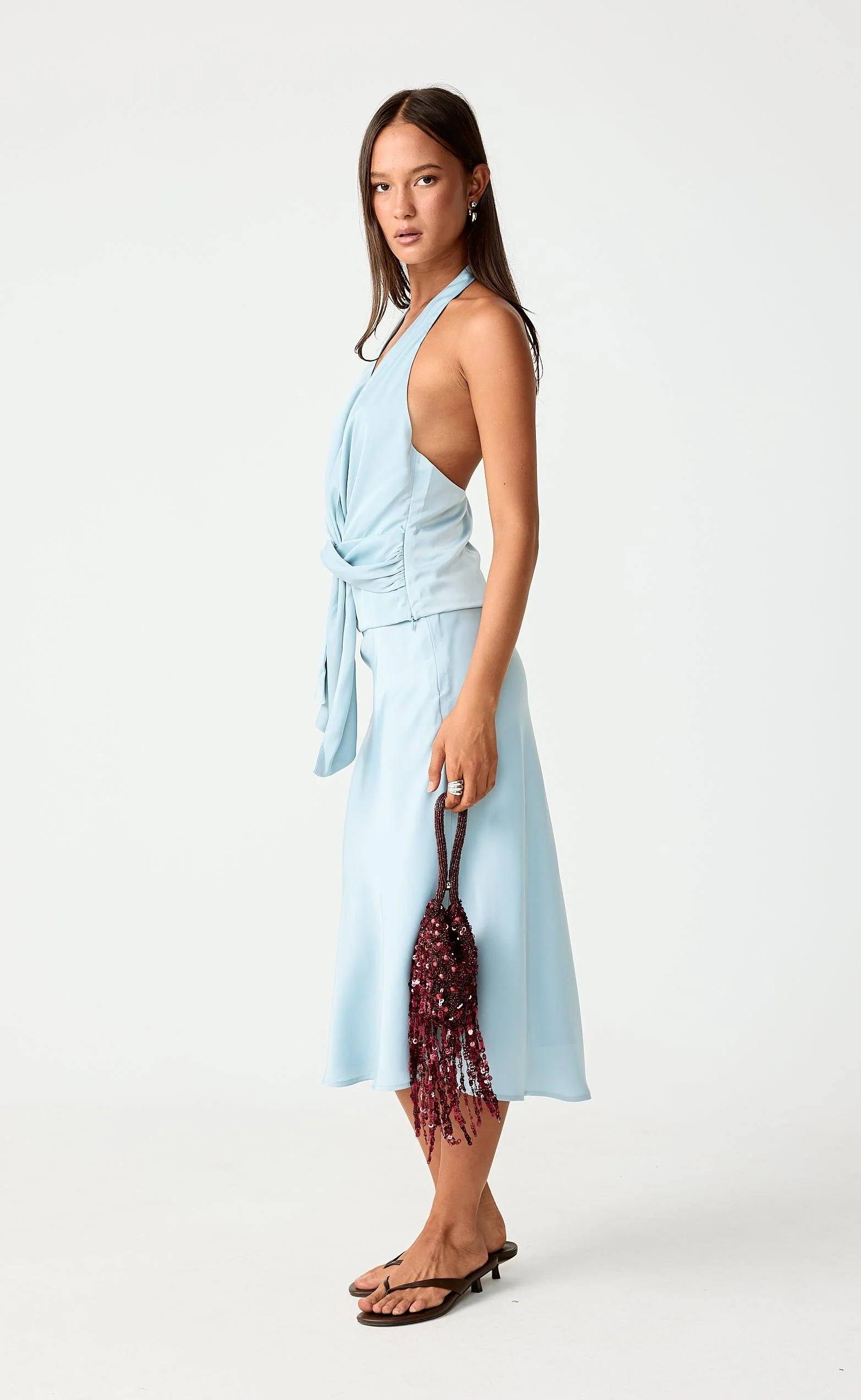 Dakari Midi Skirt (Pale Blue) - Image 6