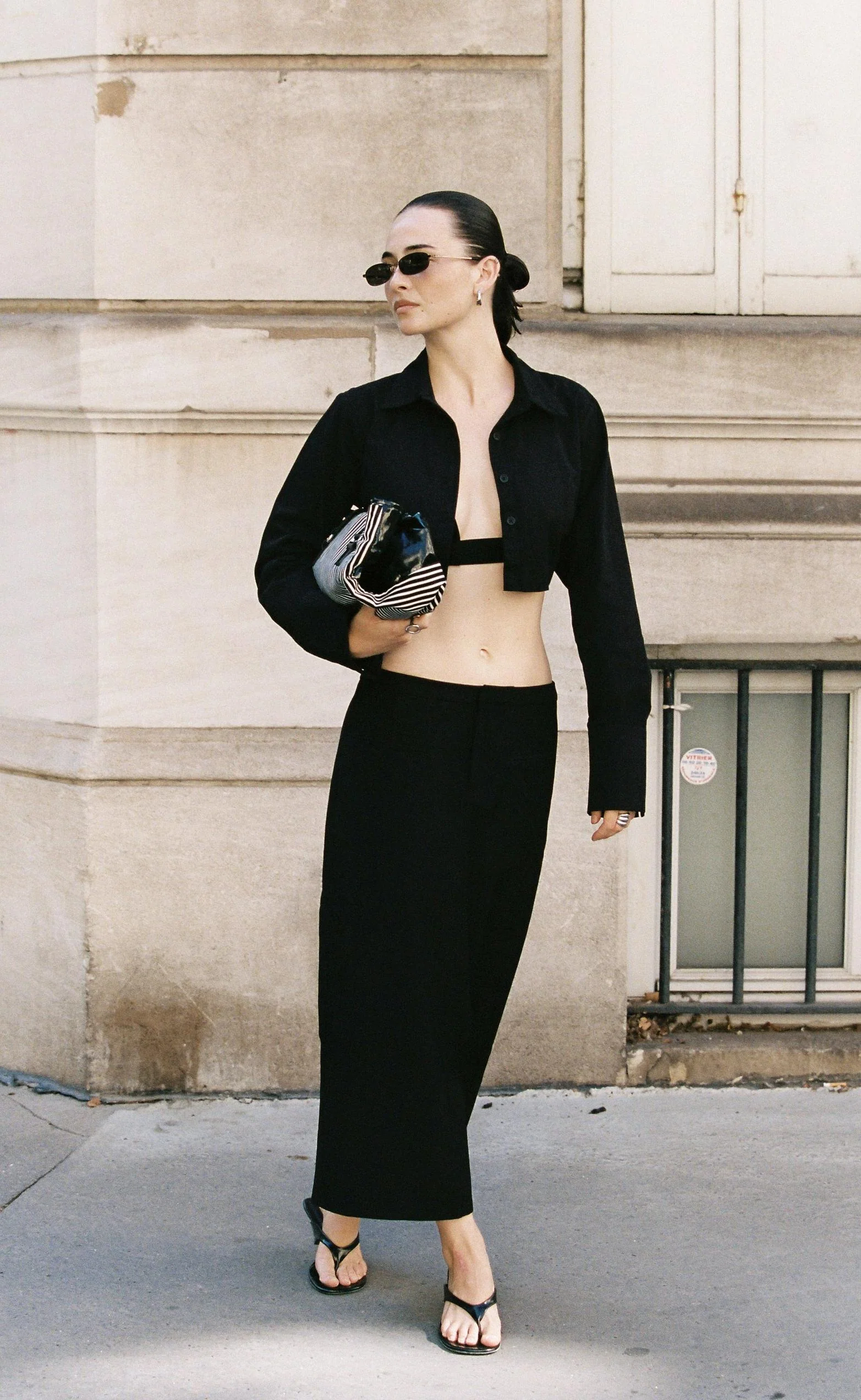 Dallas Crop Shirt (Black) - Image 5