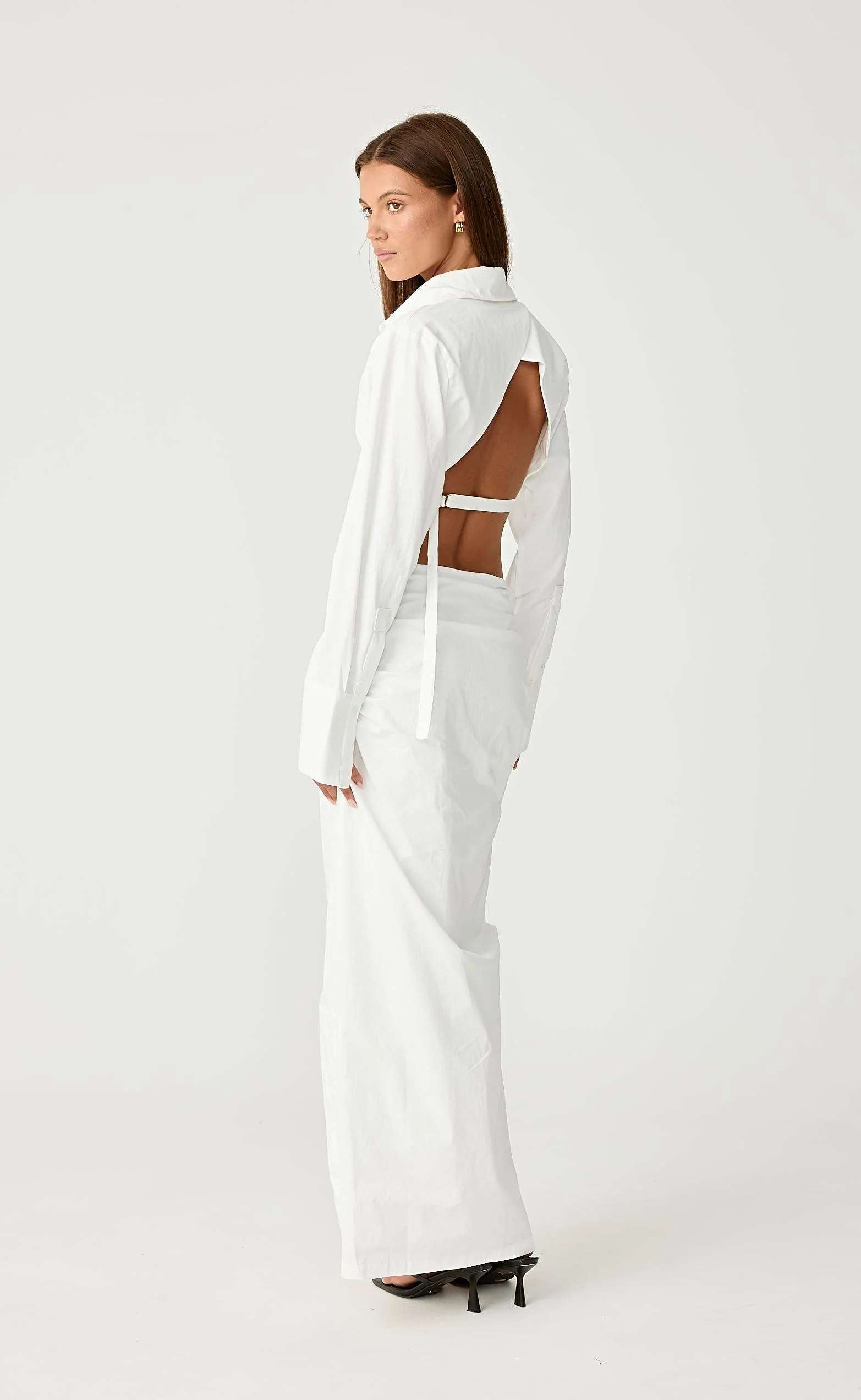 Dallas Crop Shirt (White) - Image 3