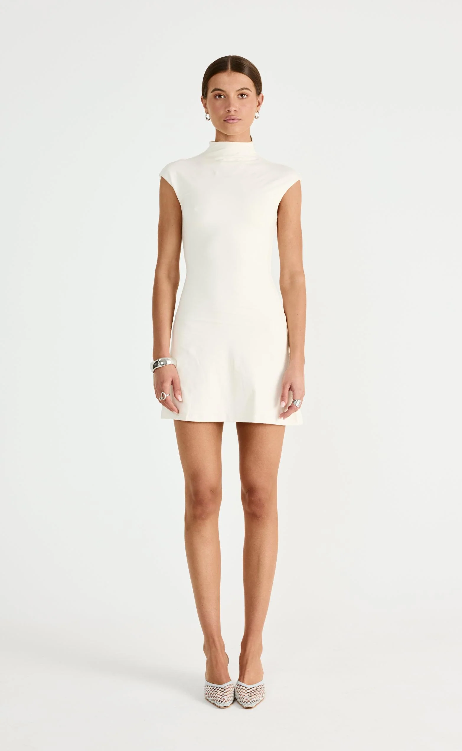Daney Mini Dress (Oat) - Image 3