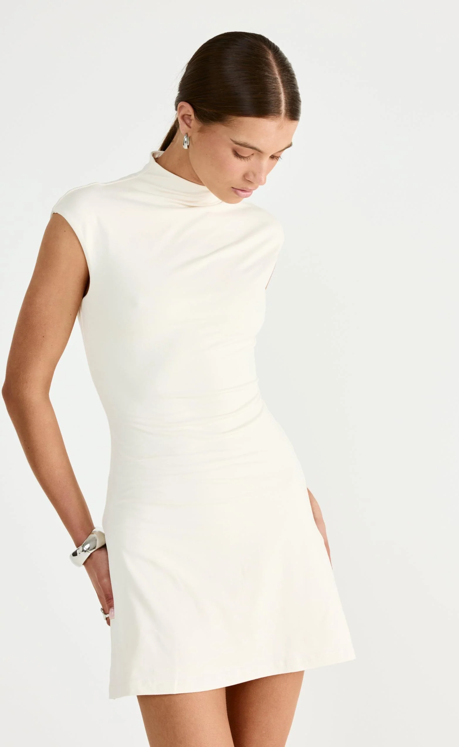 Daney Mini Dress (Oat) - Image 5