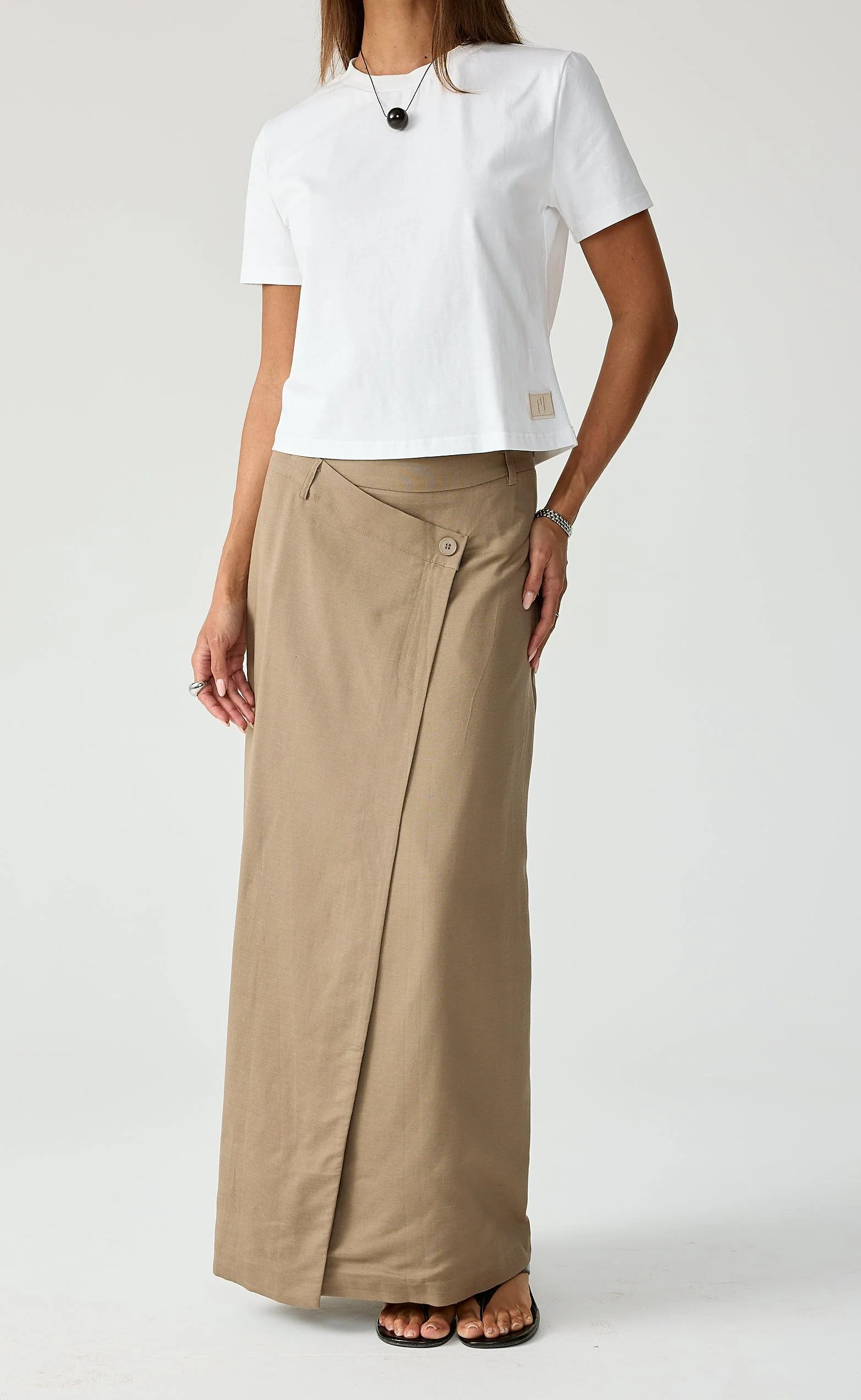Danton Maxi Skirt (Stone) - Image 3