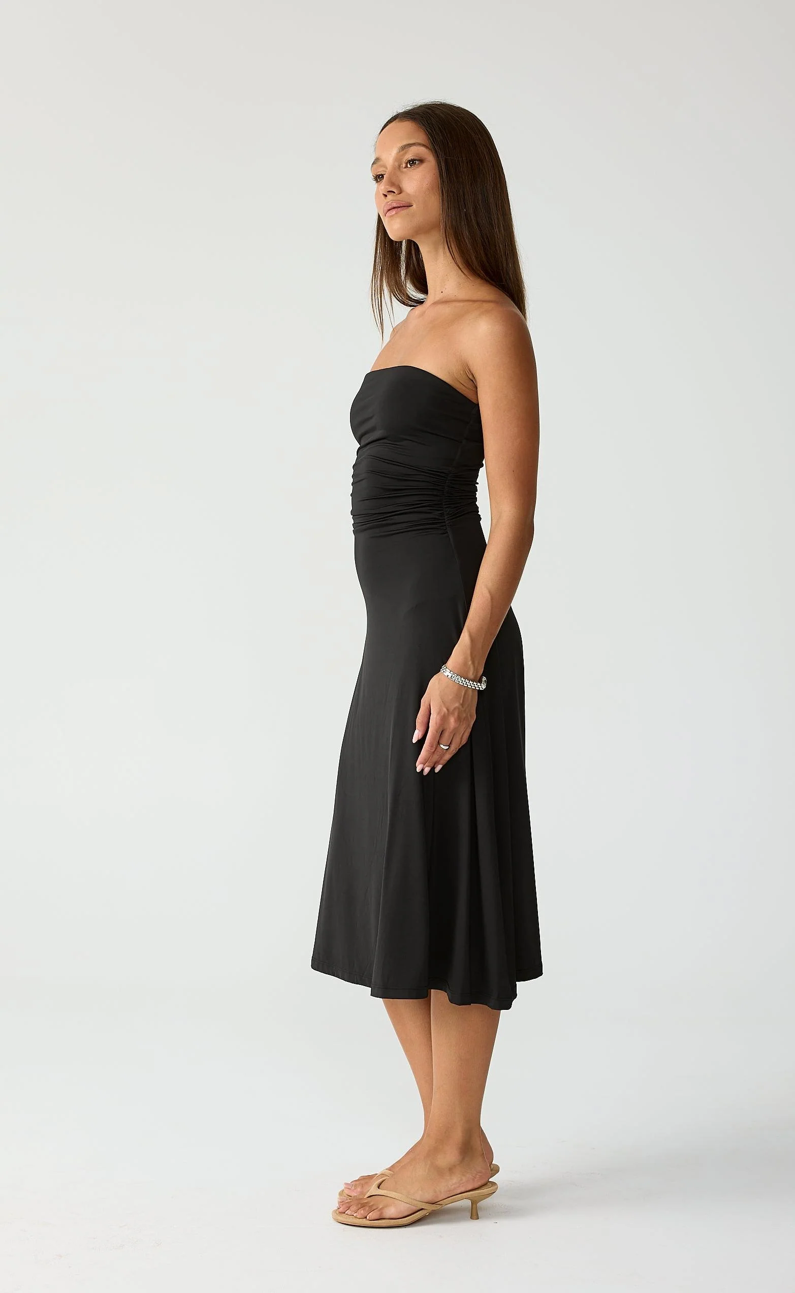 Darya Midi Dress (Black) - Image 2