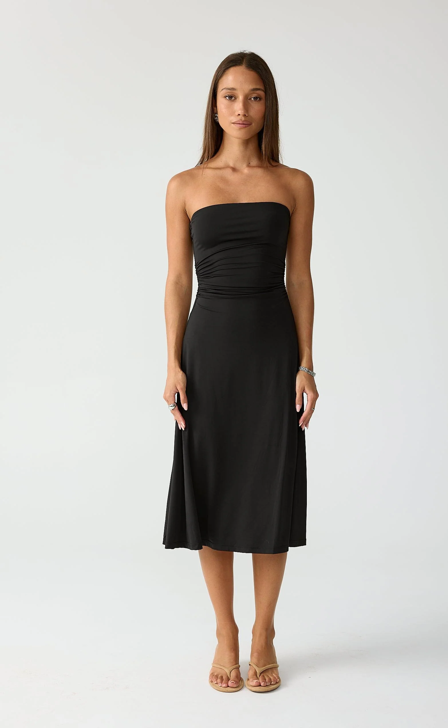 Darya Midi Dress (Black) - Image 5