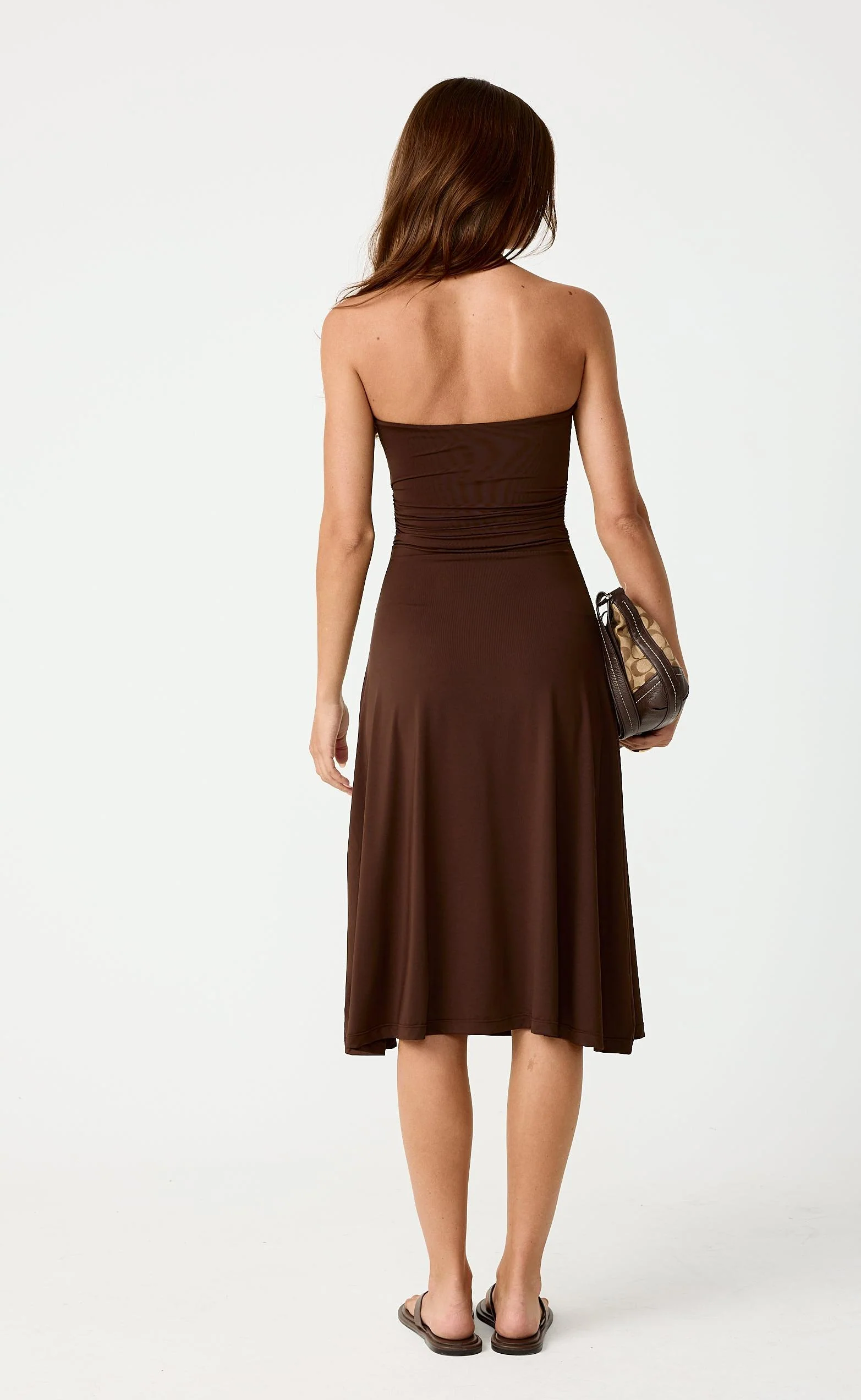 Darya Midi Dress (Chocolate) - Image 2