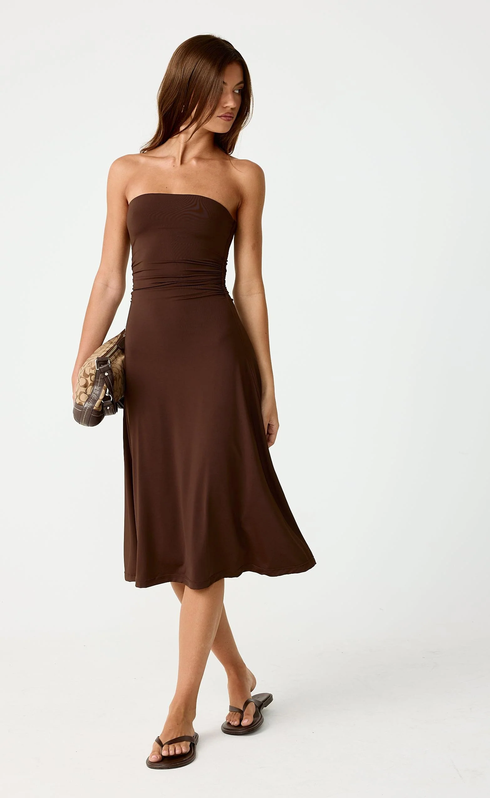 Darya Midi Dress (Chocolate) - Image 3