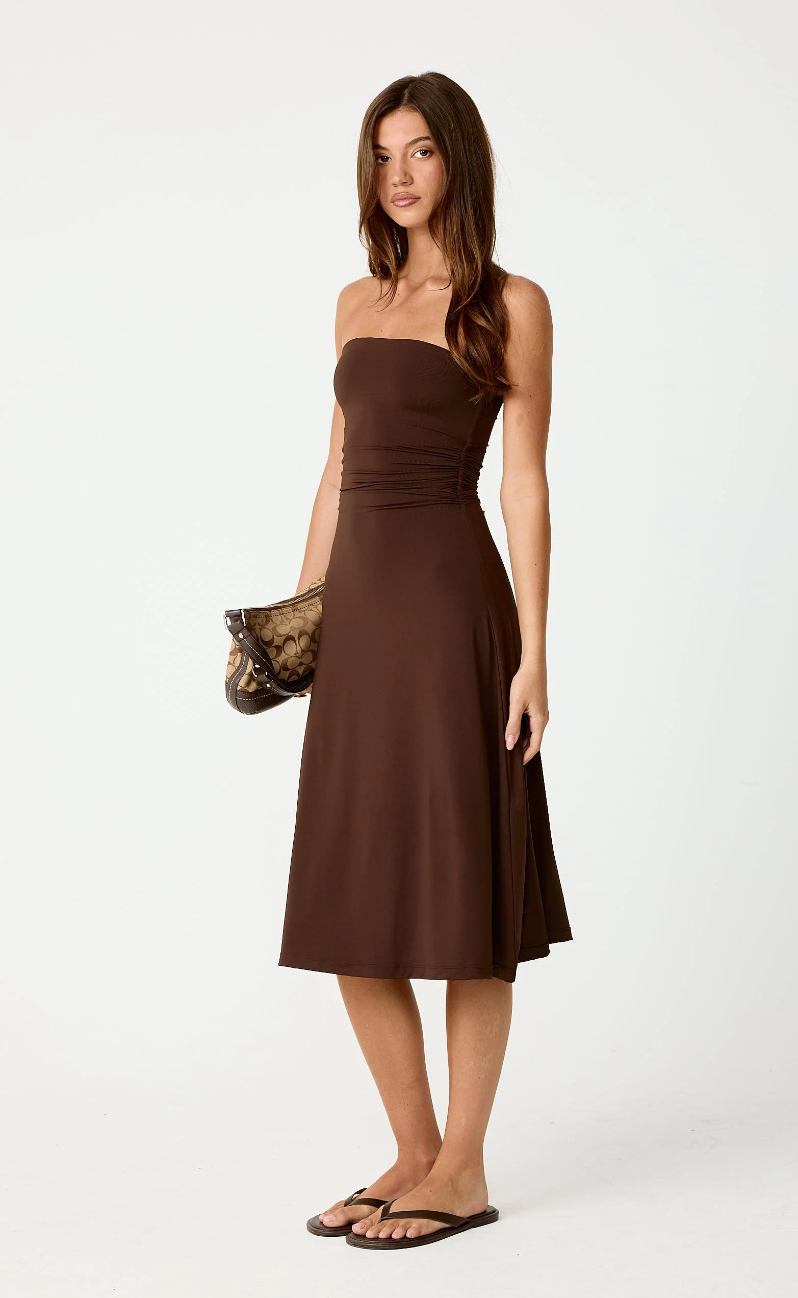 Darya Midi Dress (Chocolate) - Image 6