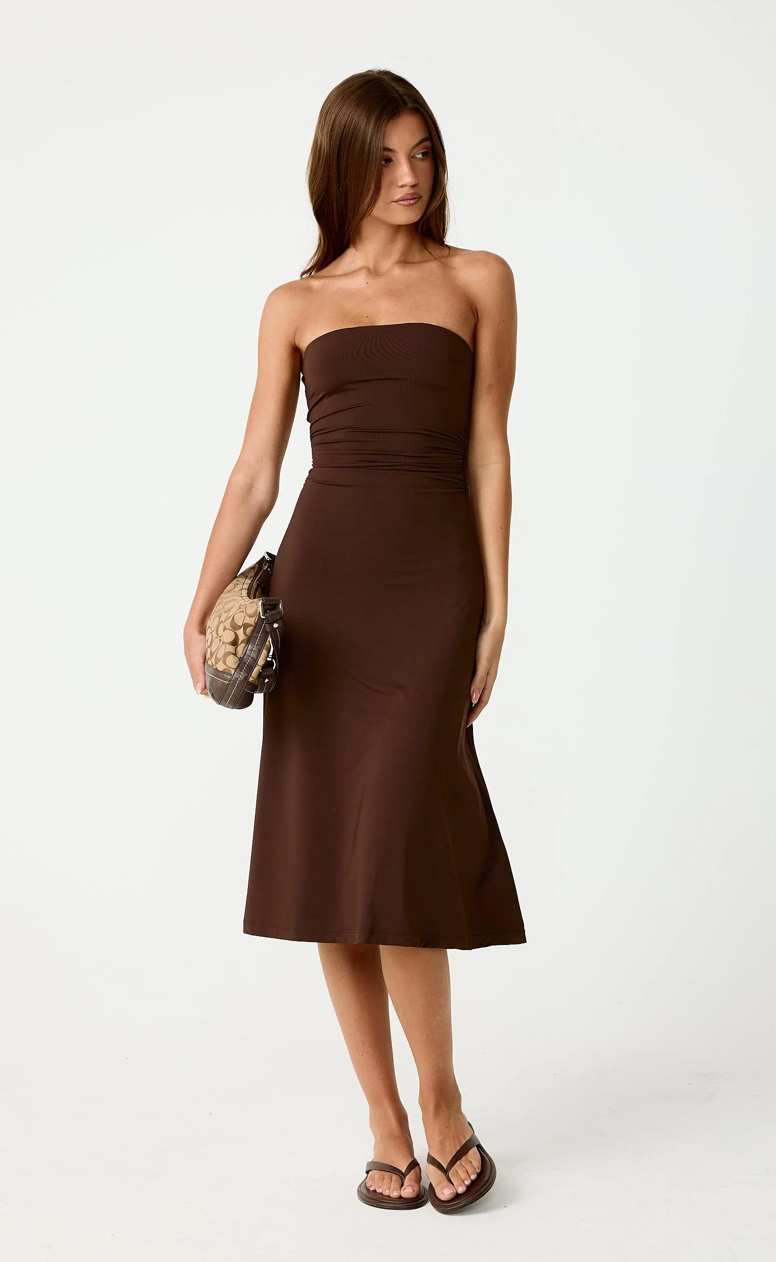 Darya Midi Dress (Chocolate) - Image 7