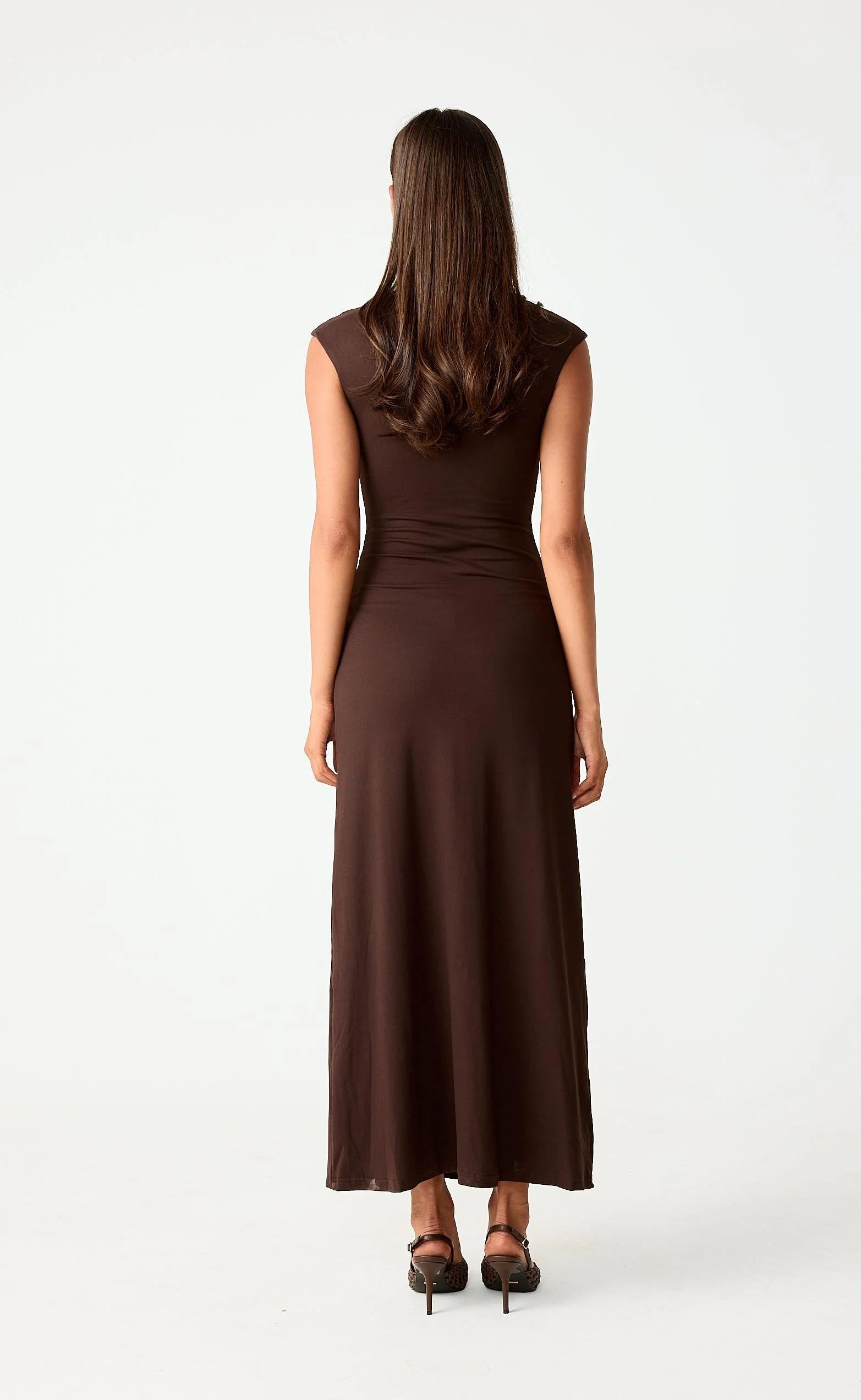 Deka Maxi Dress (Chocolate) - Image 4
