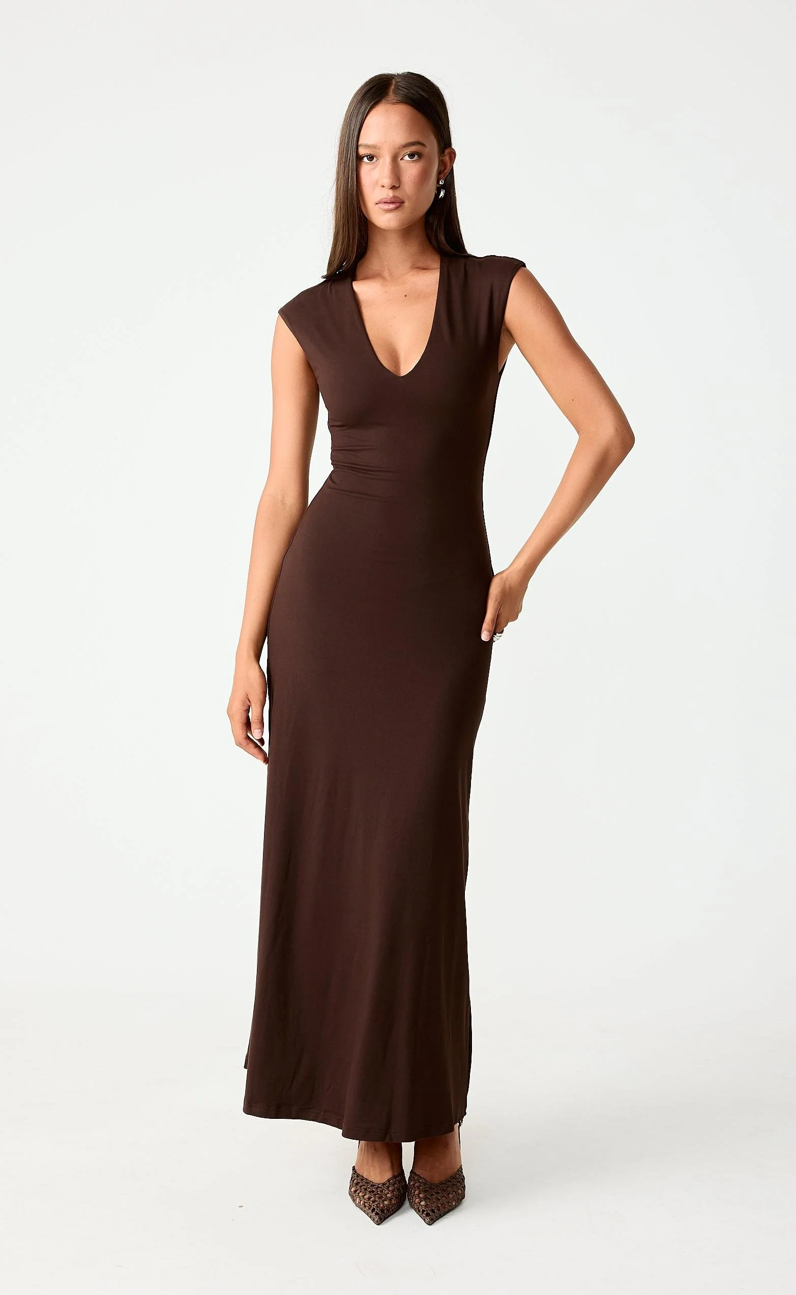 Deka Maxi Dress (Chocolate) - Image 5