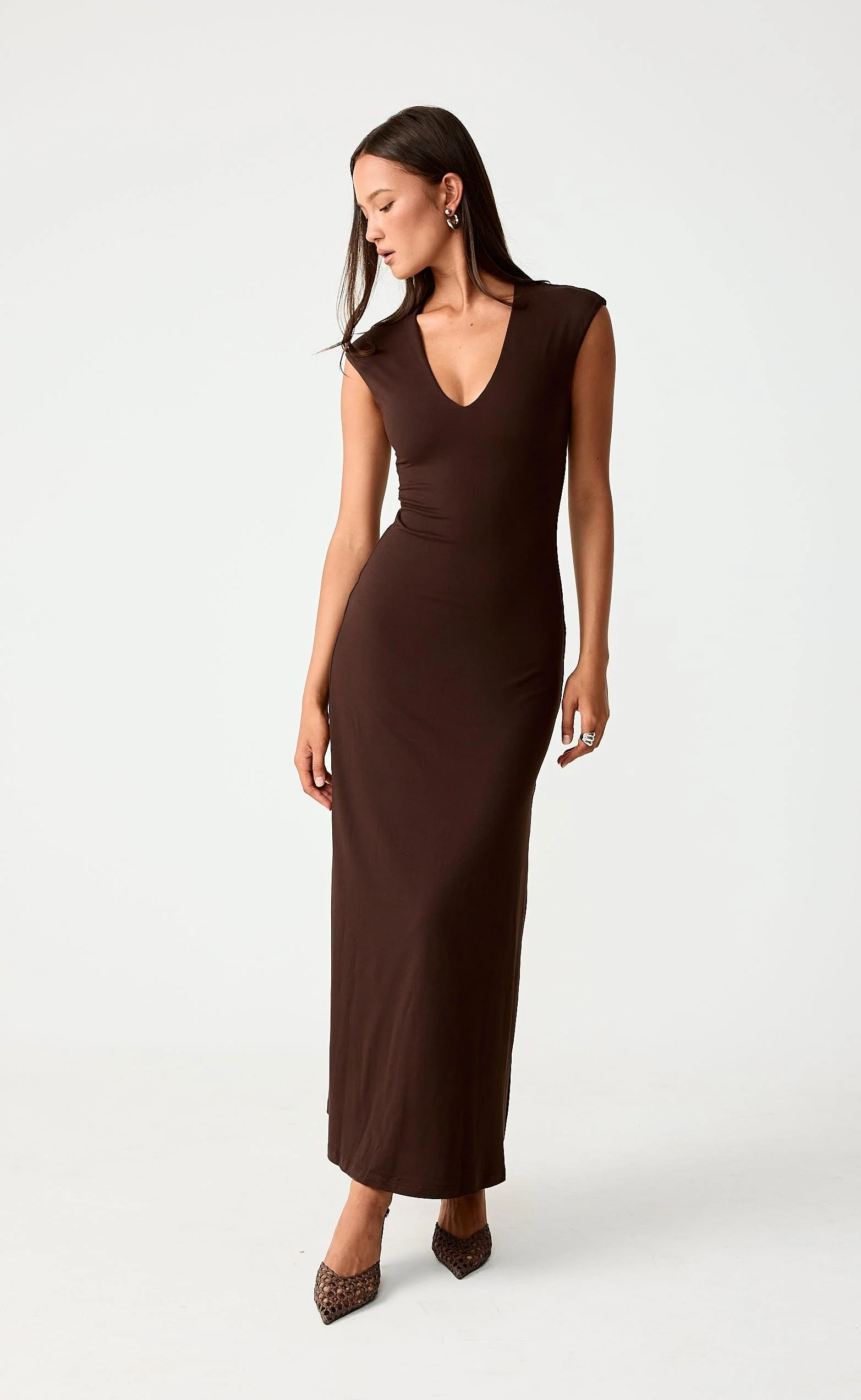 Deka Maxi Dress (Chocolate) - Image 7
