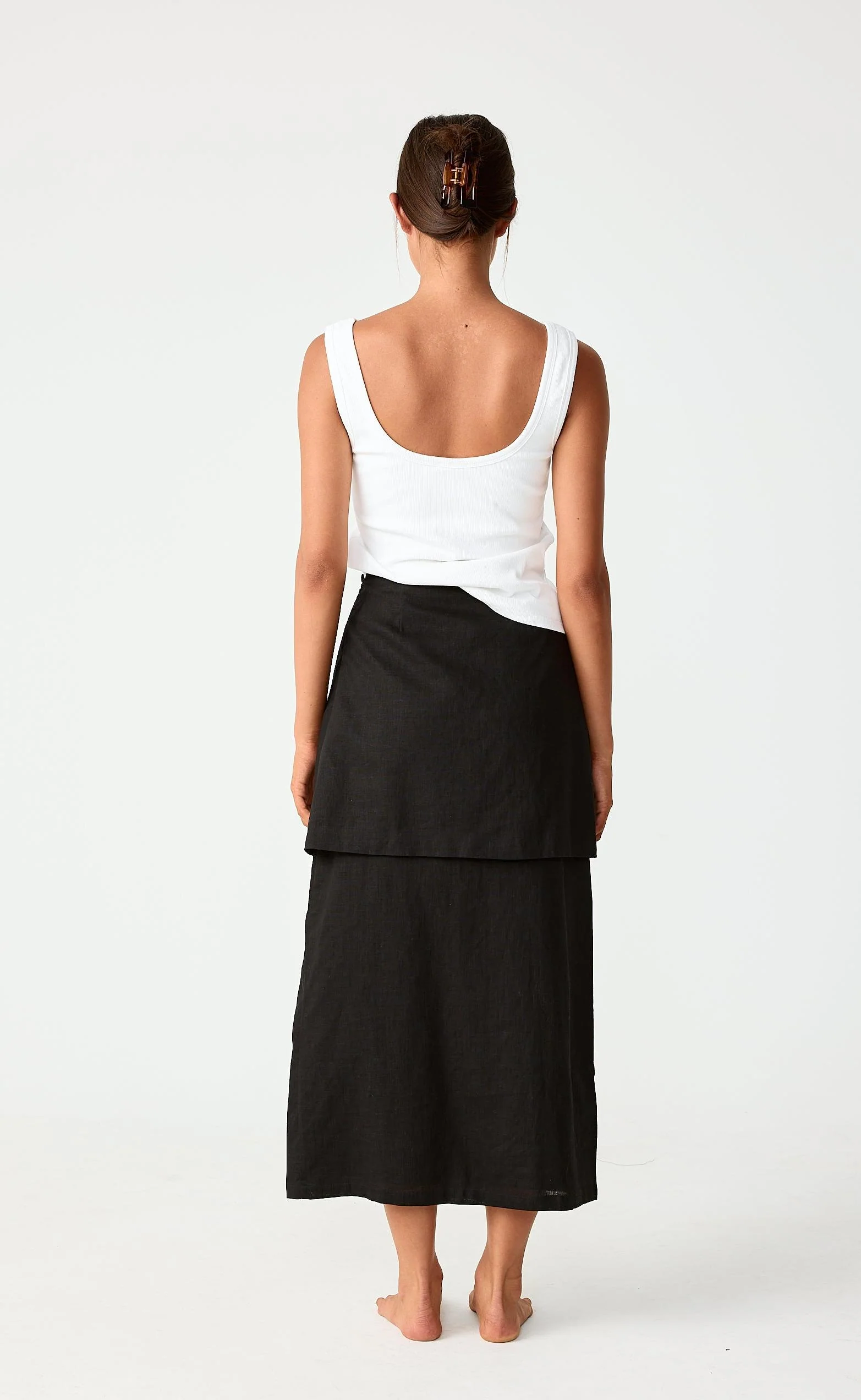 Delia Midi Skirt (Black) - Image 2