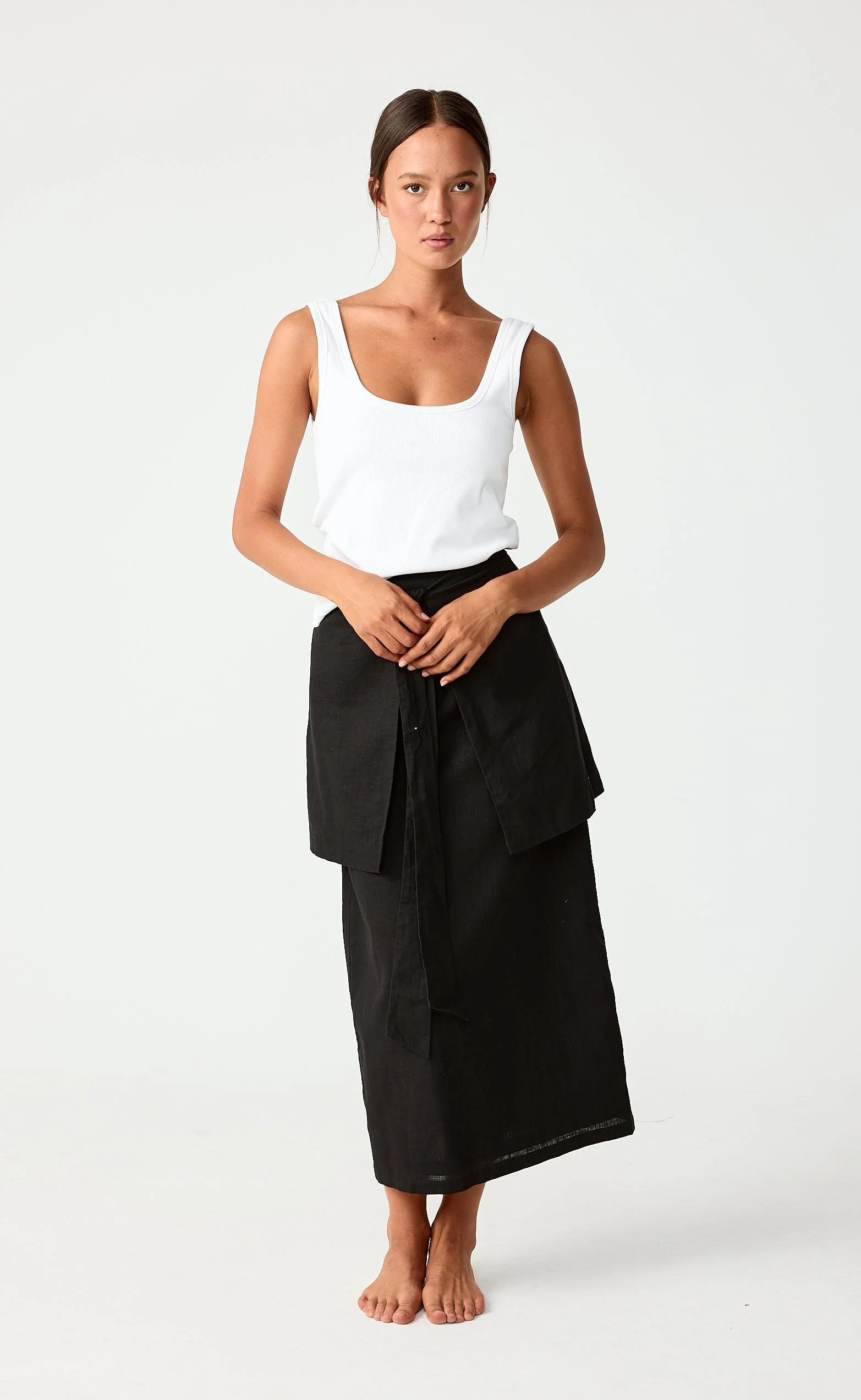 Delia Midi Skirt (Black) - Image 5