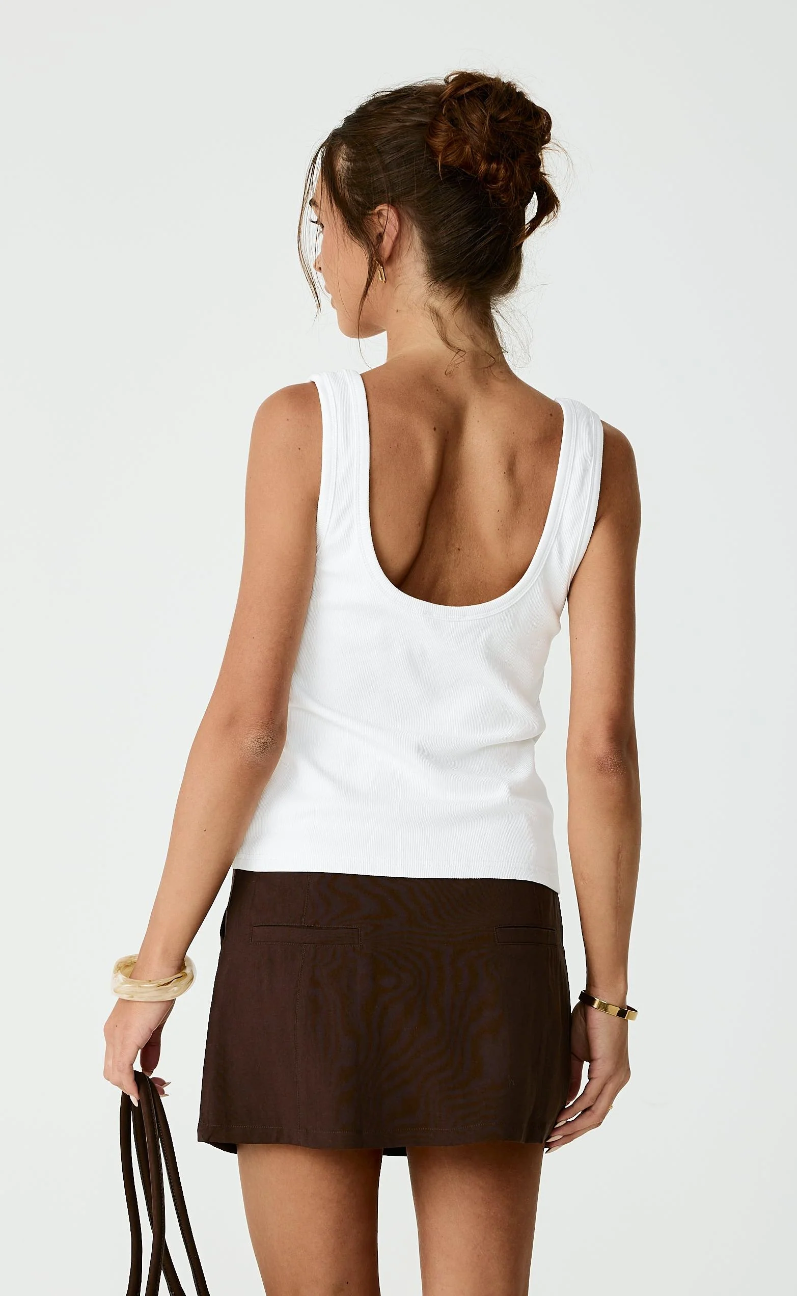 Deston Mini Skirt (Chocolate) - Image 6