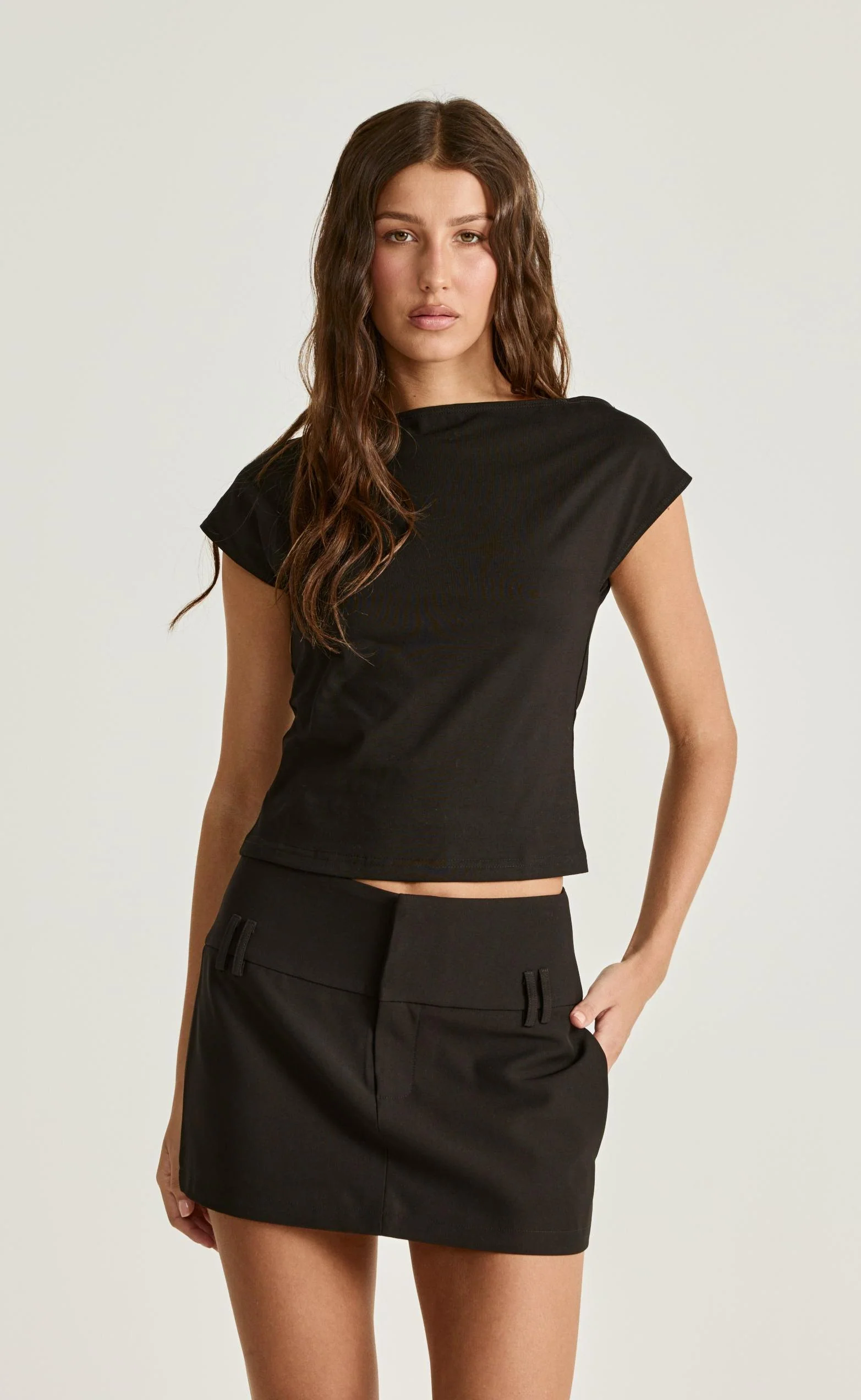 Dillon Mini Skirt (Black) - Image 6