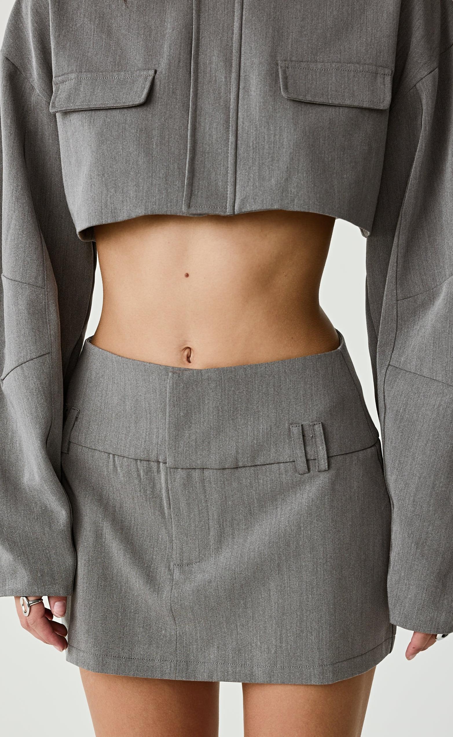 Dillon Mini Skirt (Grey) - Image 3