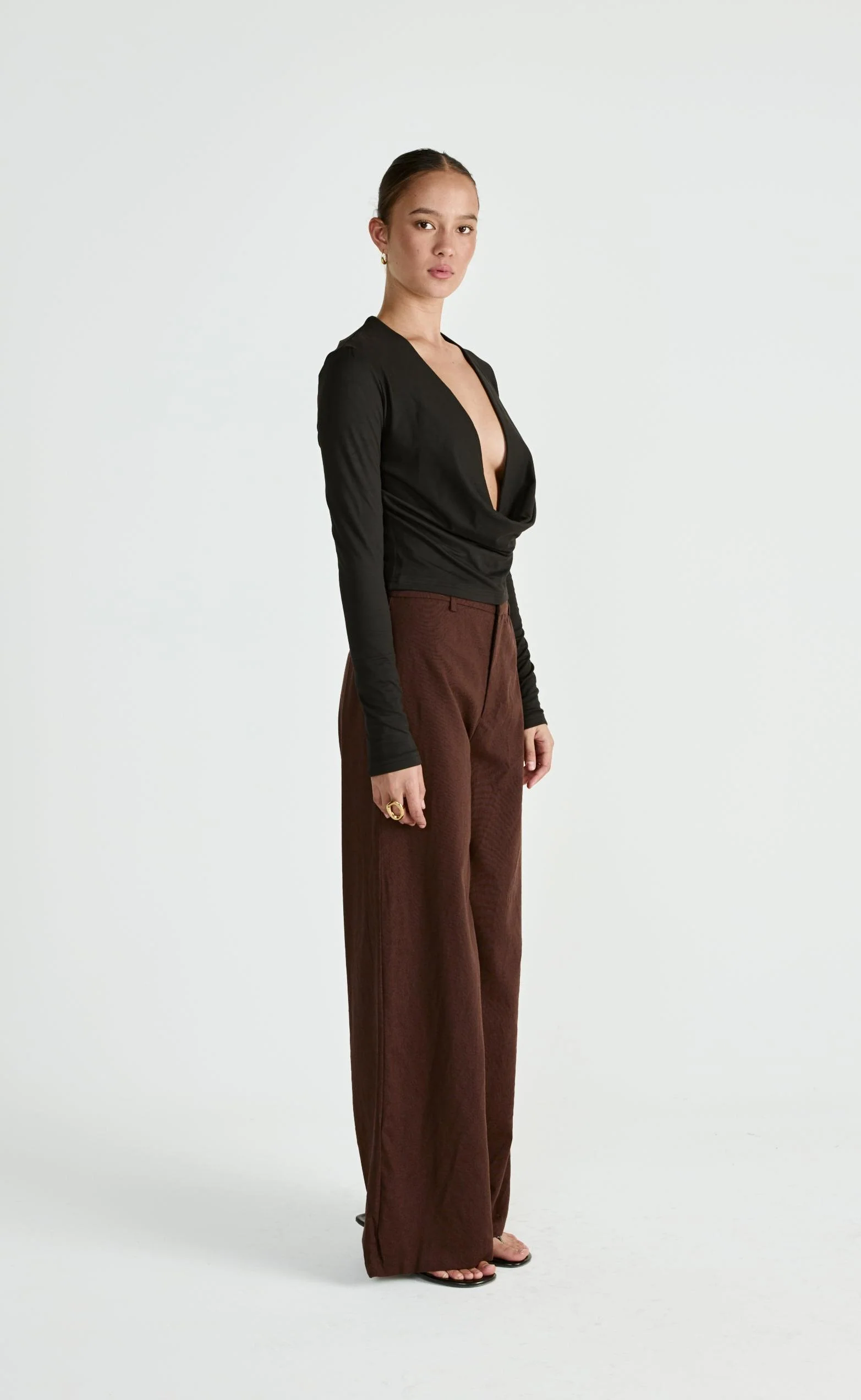 Dimitri Long Sleeve Top (Black) - Image 5