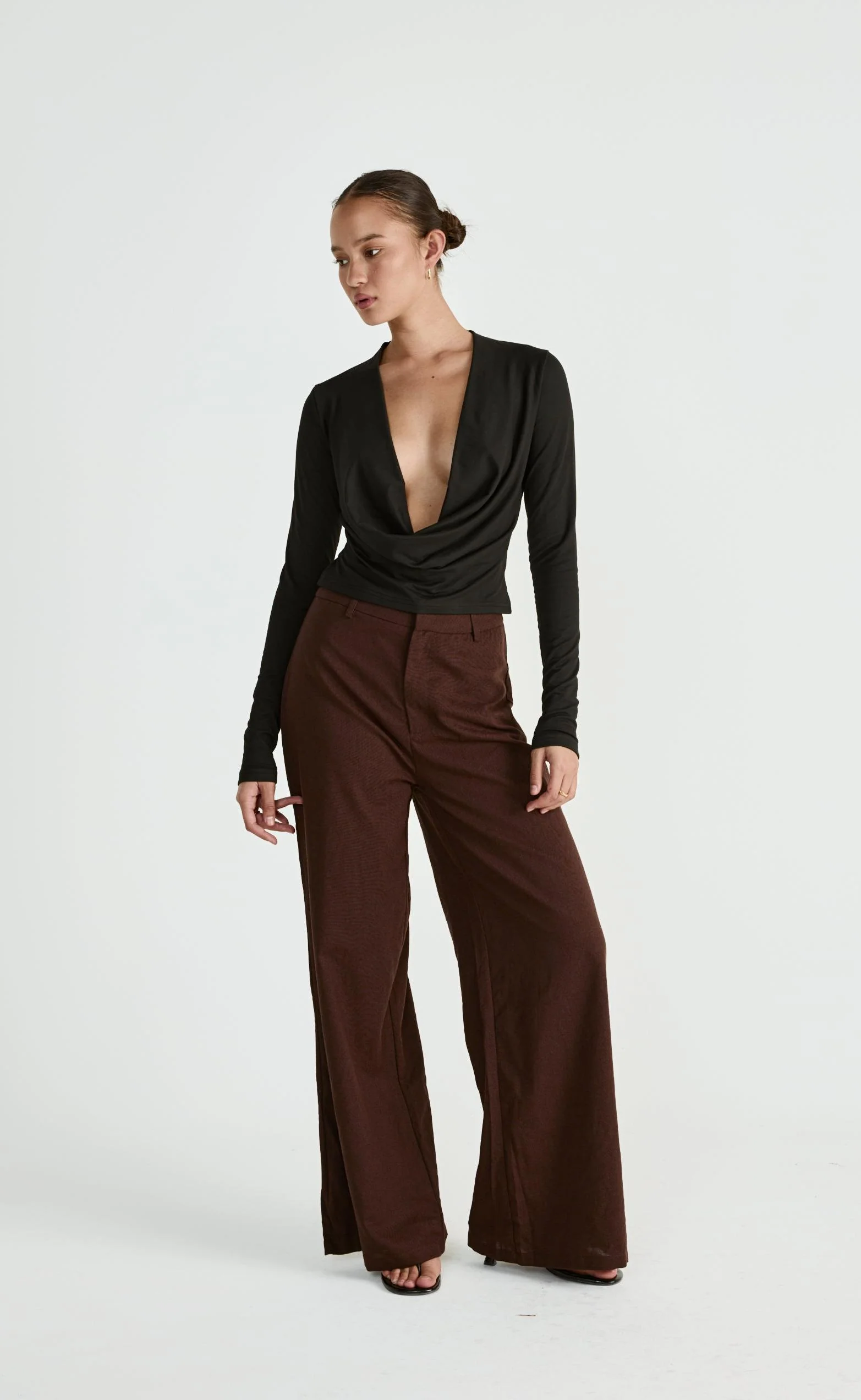 Dimitri Long Sleeve Top (Black) - Image 6